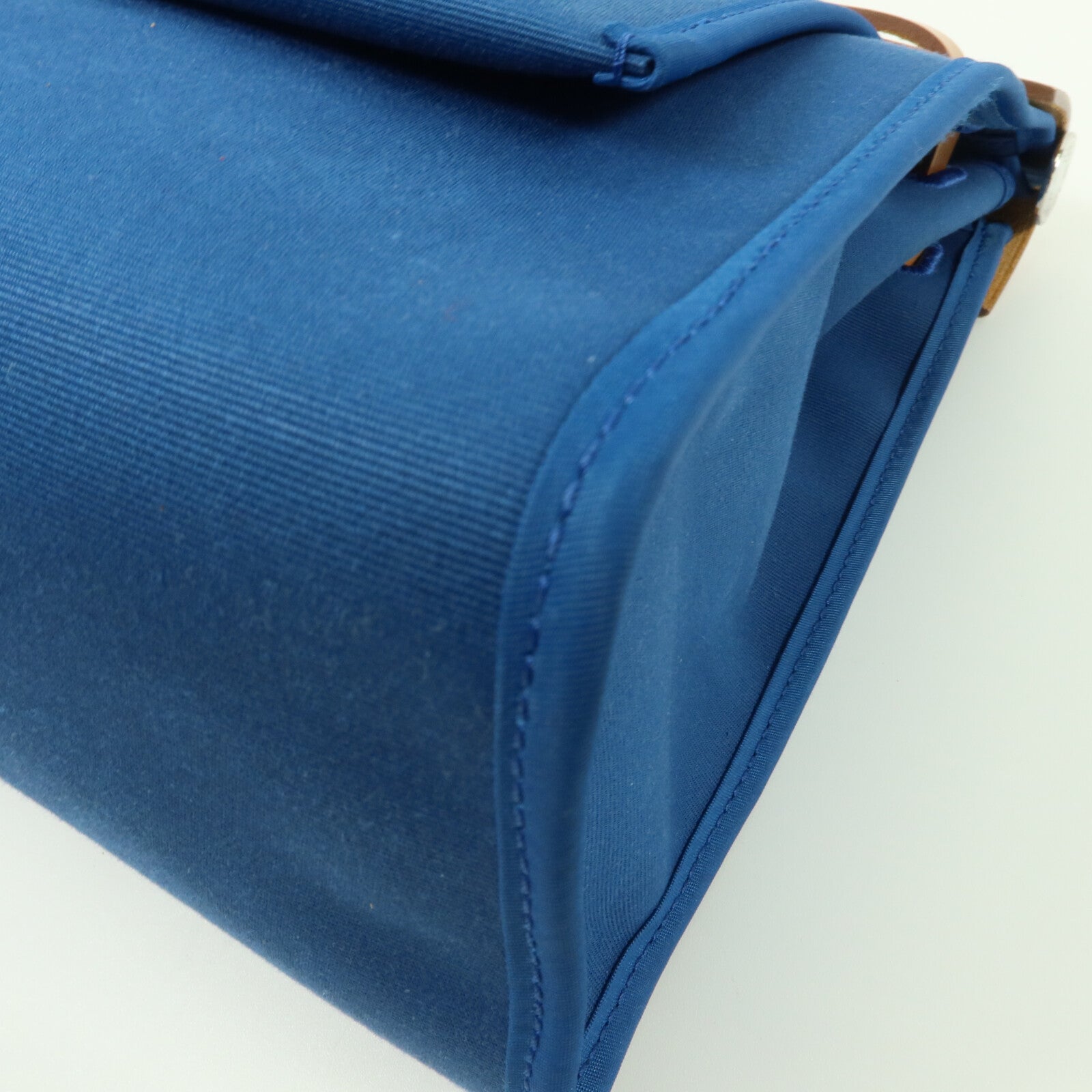 HERMES Toile H/帆布Herbag PM手挽肩背兩用袋Bleu Izmir