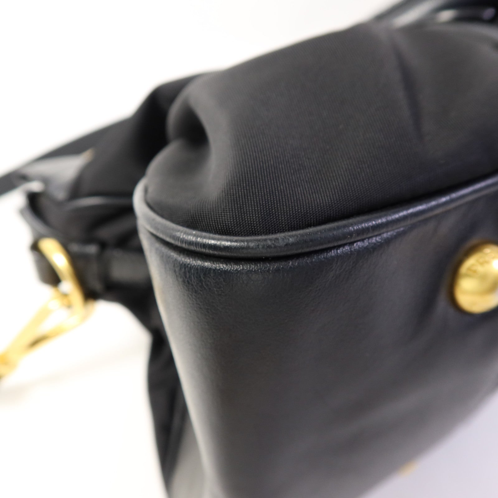 PRADA 尼龍2Way Shoulder Bag金扣手挽肩背兩用袋