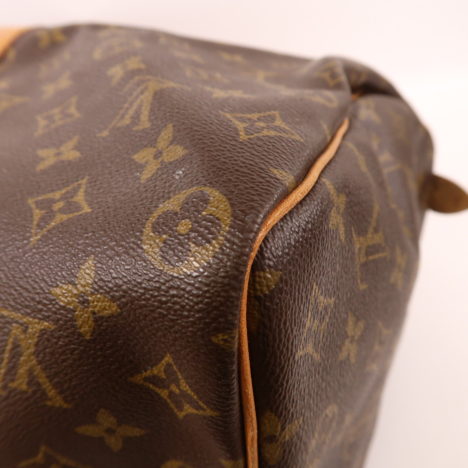 LOUIS VUITTON Monogram Keepall 50金扣波士頓包棕色