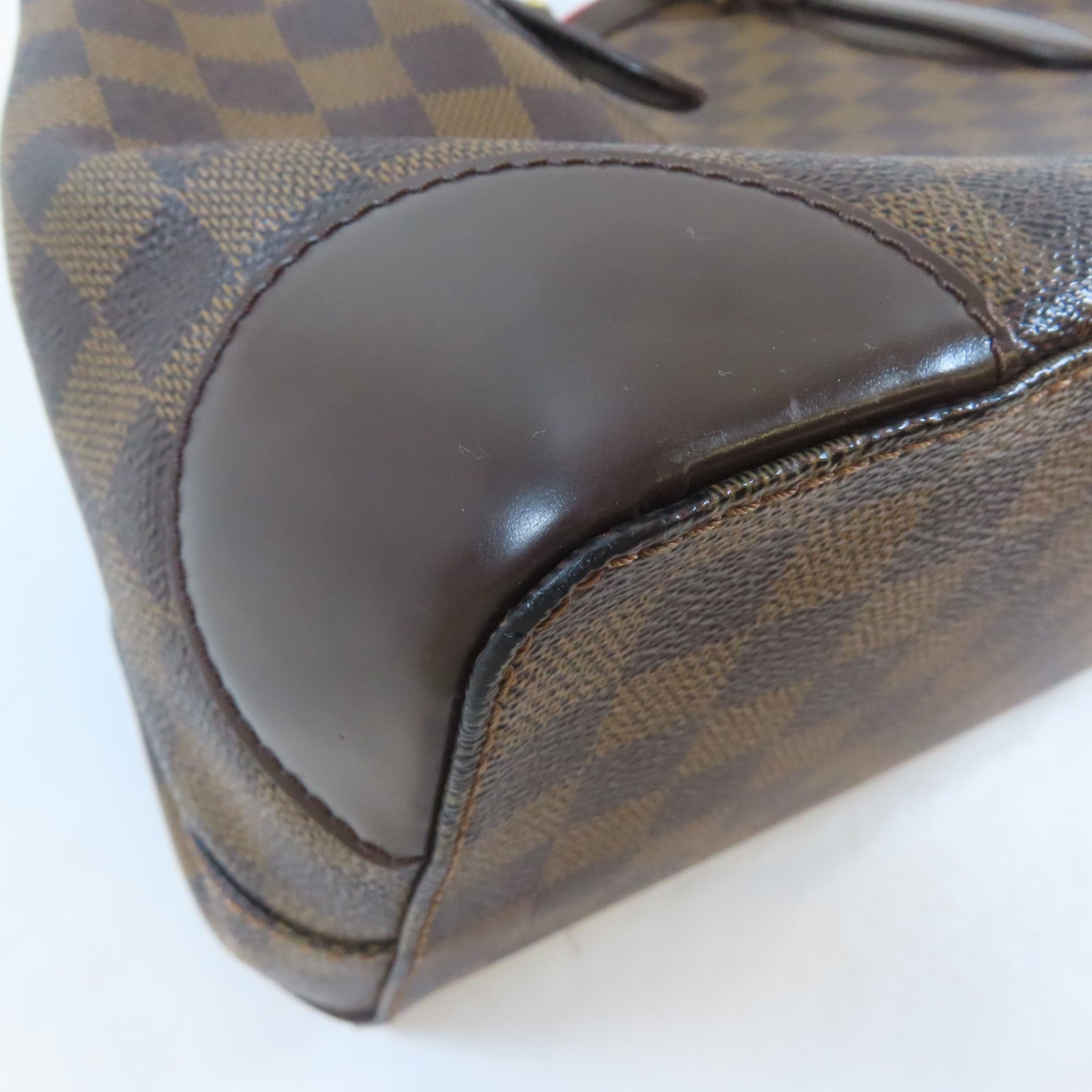 LOUIS VUITTON 【激減優惠】Damier Hampstead MM金扣手挽袋啡色