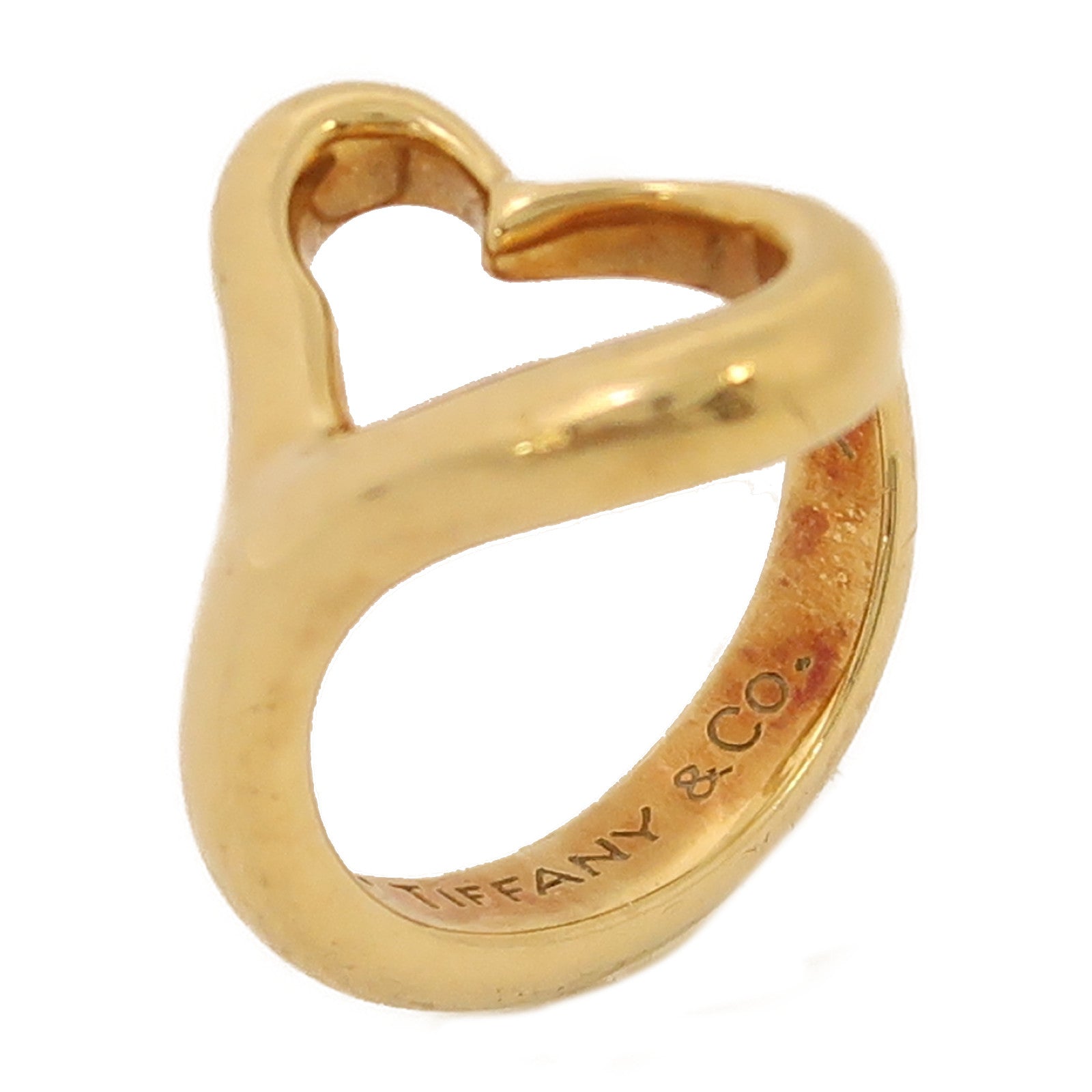 TIFFANY＆CO 18K黃金Heart Ring戒指US#5.5