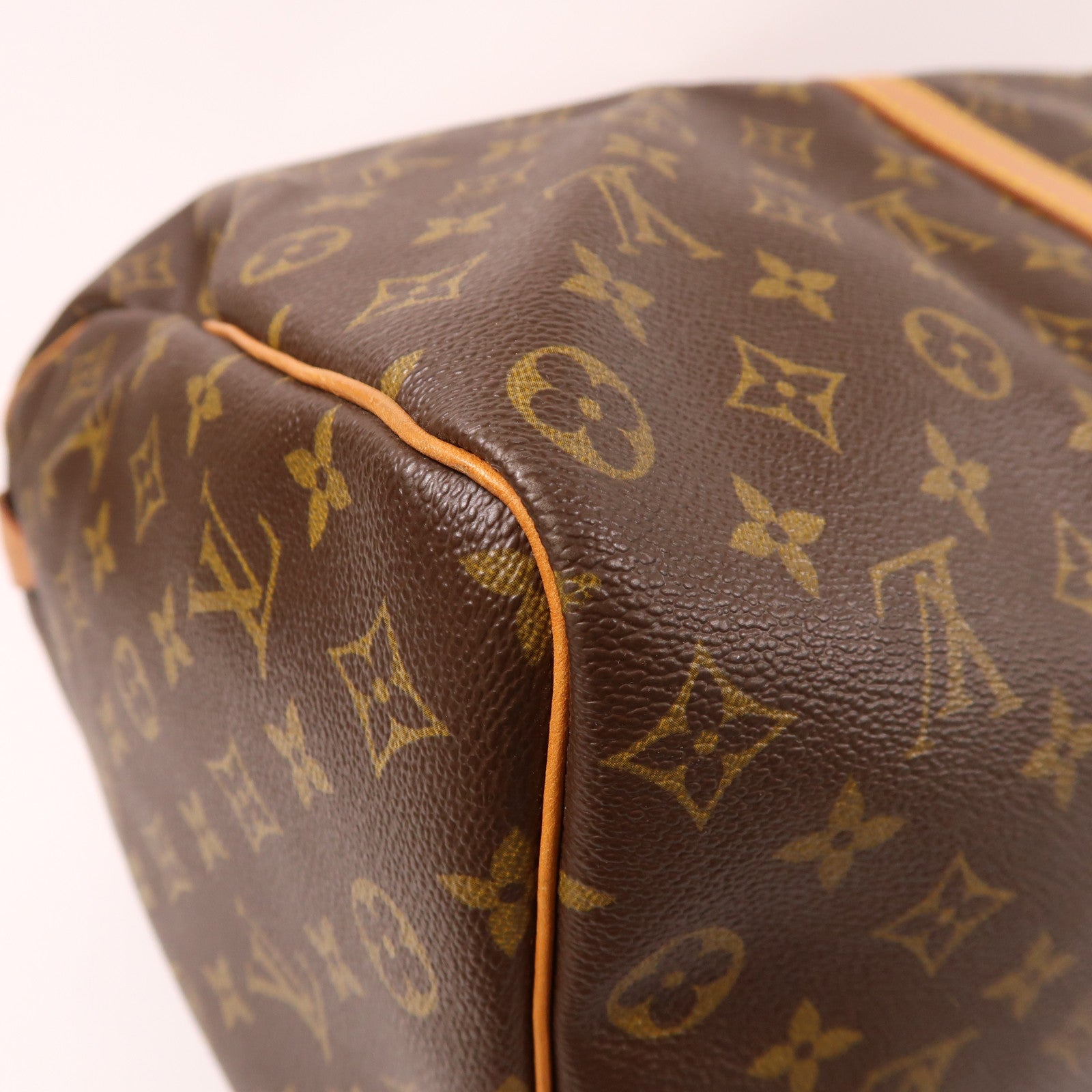 LOUIS VUITTON Monogram Keepall 50金扣波士頓包棕色