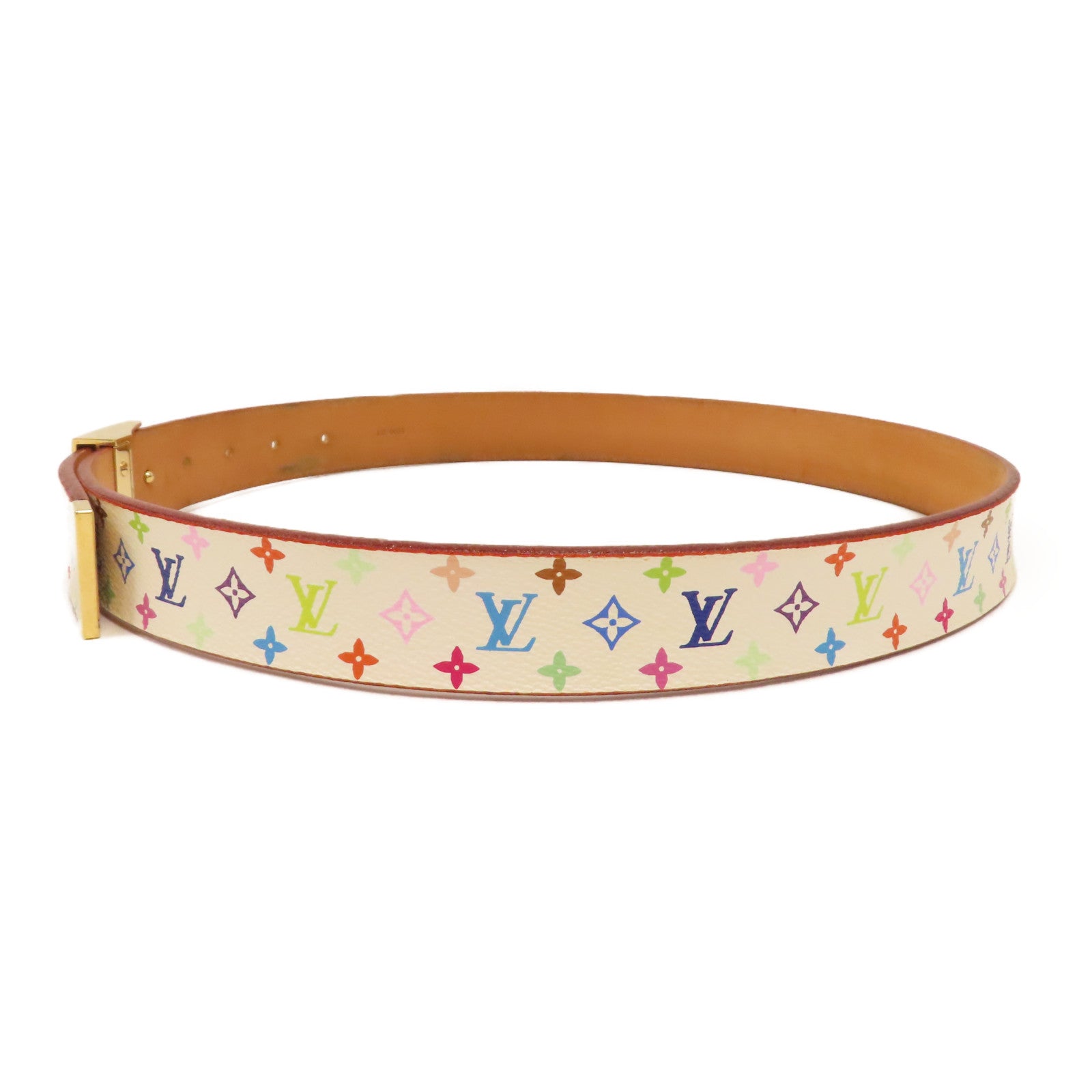 LOUIS VUITTON 【激減優惠】Monogram Multicolore Belt 80cm金扣皮帶