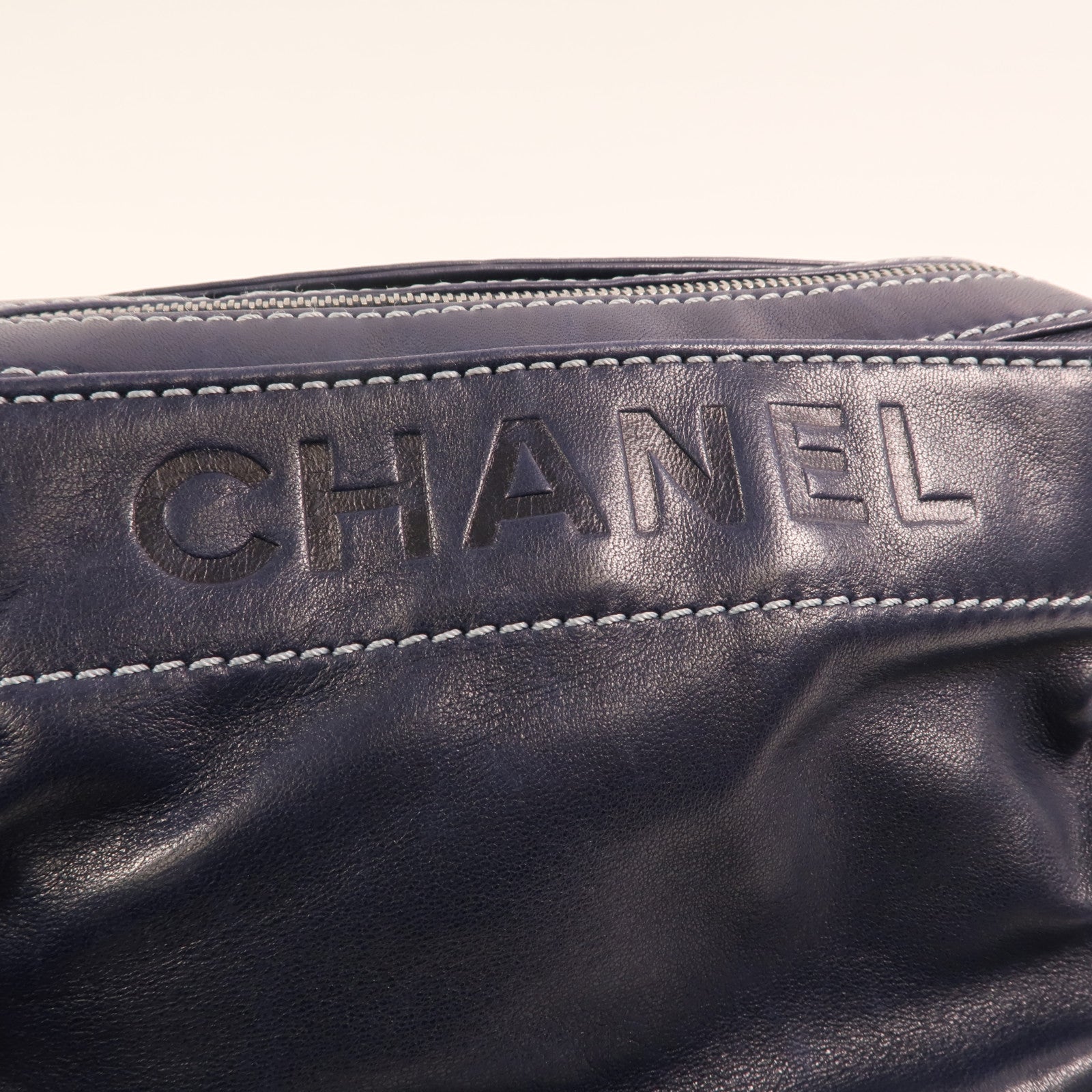 CHANEL 羊皮皮革Shoulder Bag銀扣鏈帶肩背袋