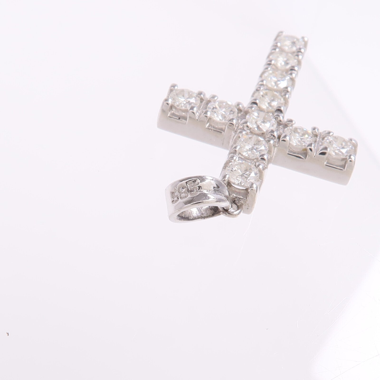 JEWELRY 14K白金Diamond Pendant Top鑽石吊墜