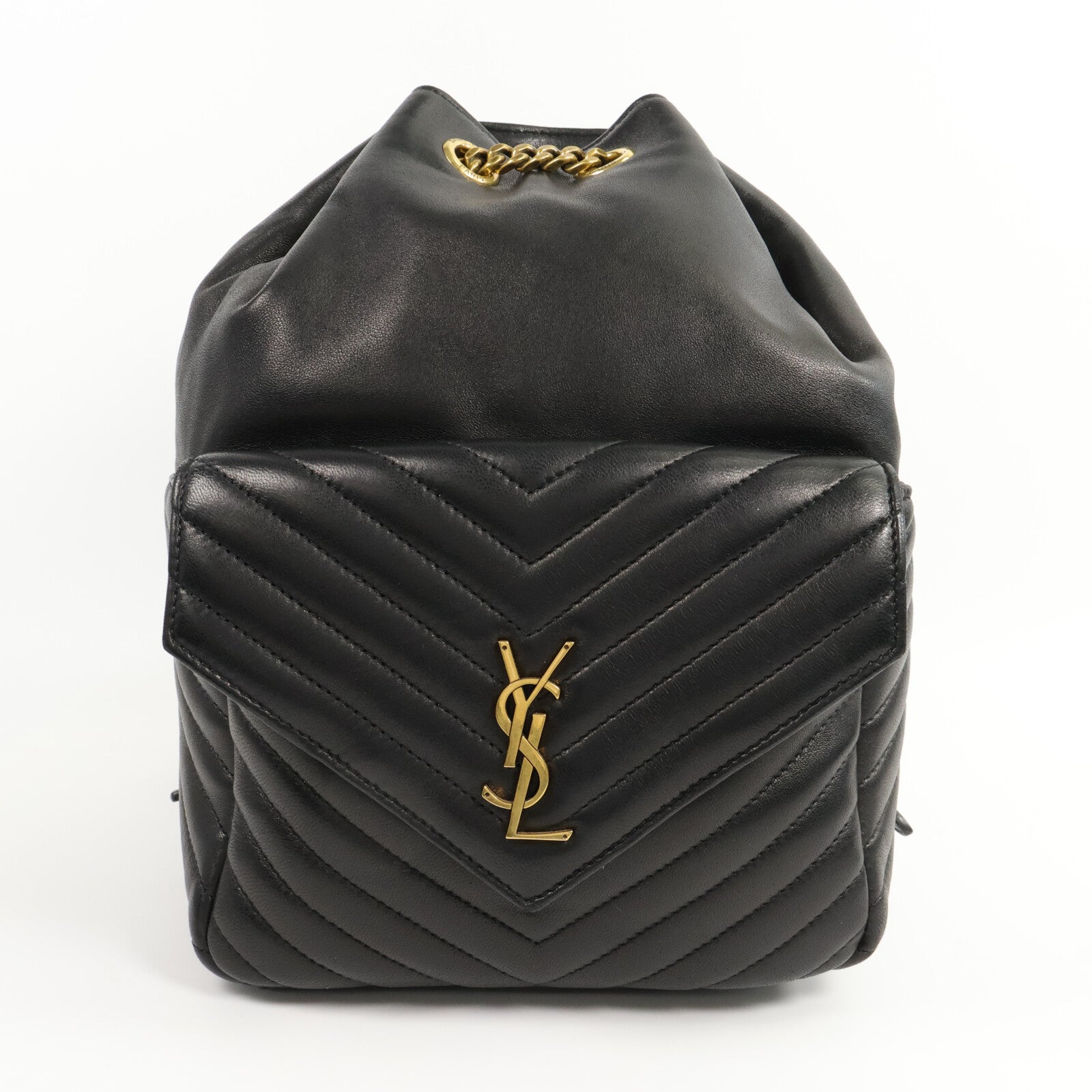 SAINT LAURENT 羊皮皮革Joe Backpack鏈帶背包