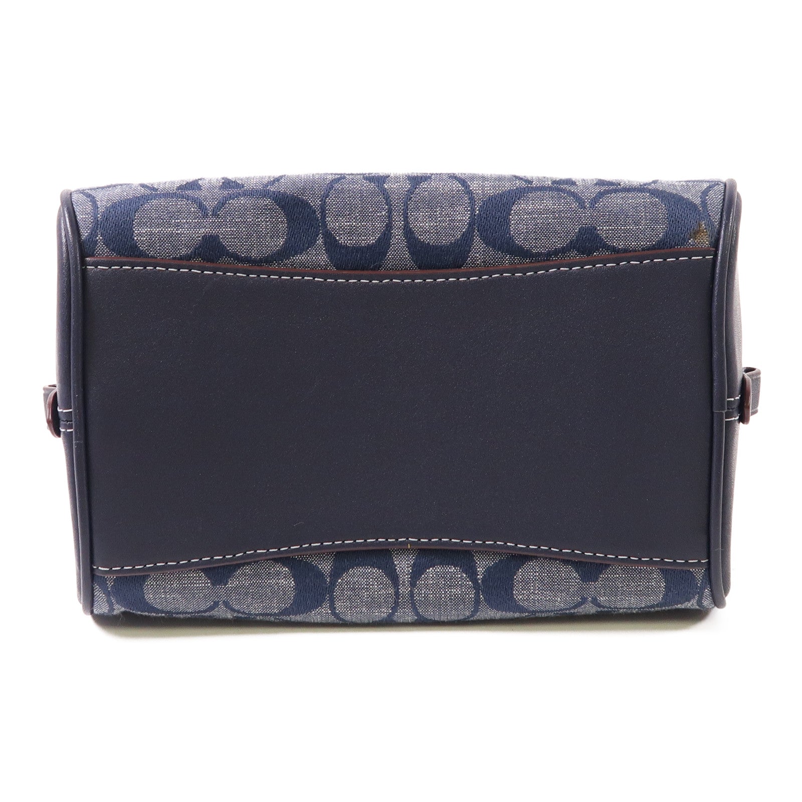 COACH 牛仔布Sydney Satchel金扣手挽肩背兩用袋
