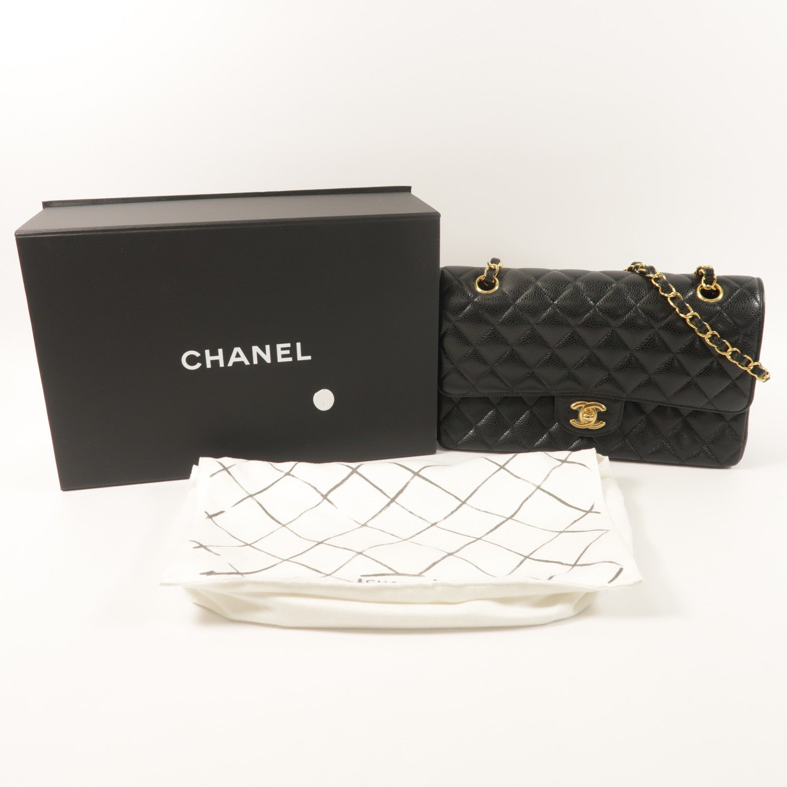 CHANEL 牛皮皮革Classic 25金扣鏈帶肩背袋