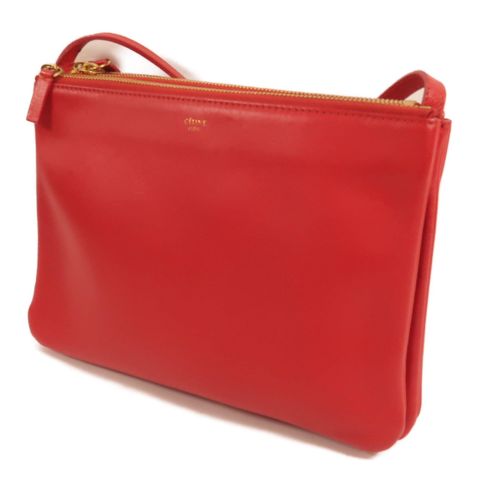 CELINE 羊皮皮革Trio Large肩背袋