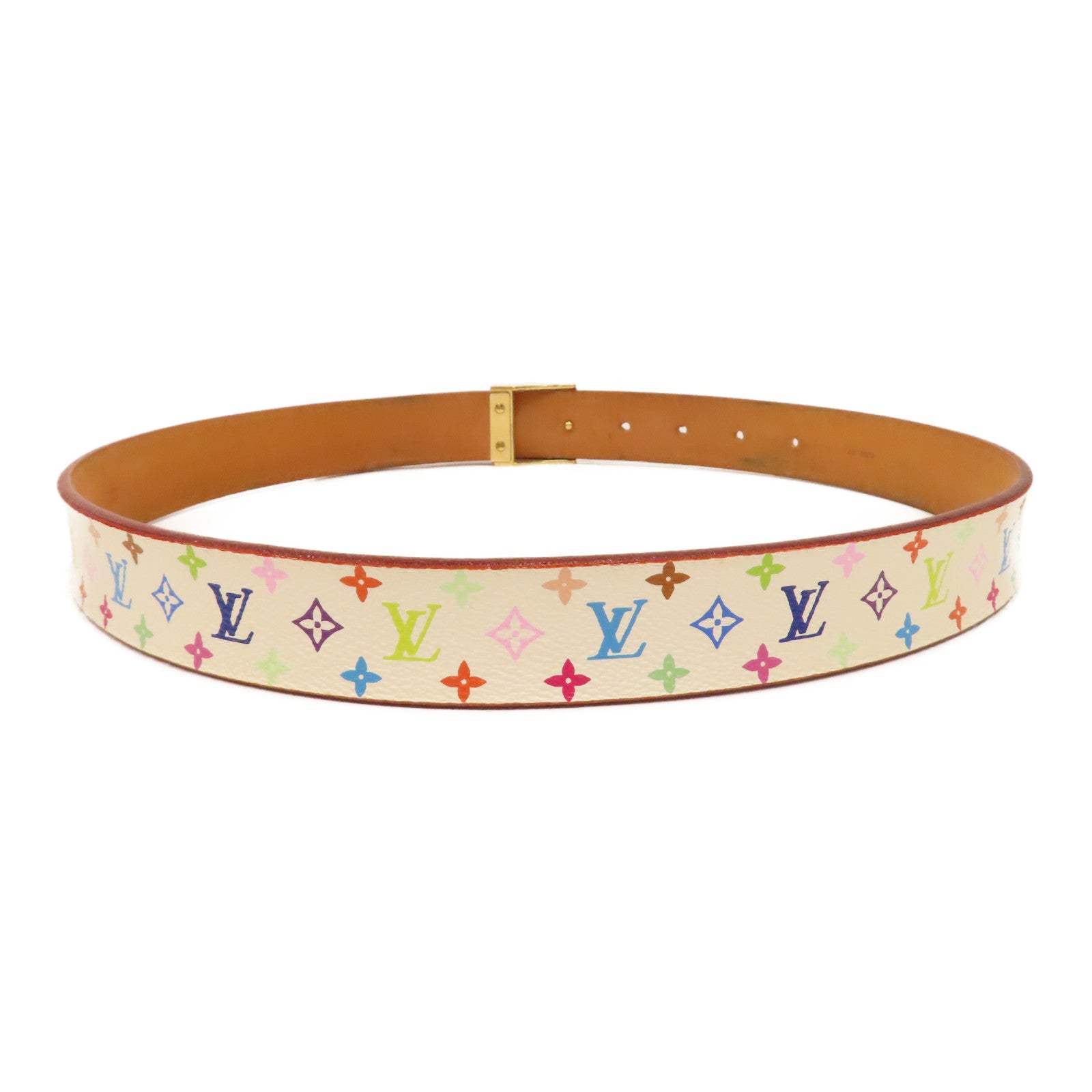 LOUIS VUITTON 【激減優惠】Monogram Multicolore Belt 80cm金扣皮帶