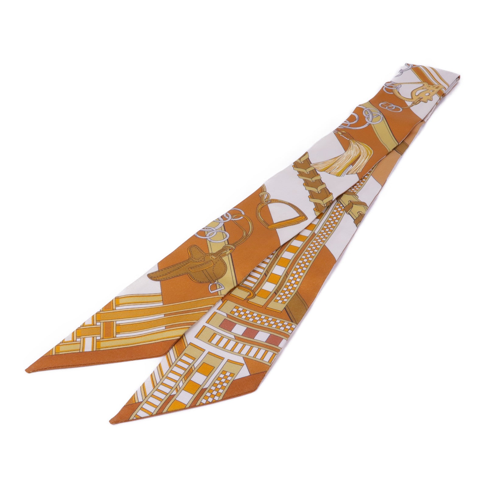 HERMES 絲質Twilly絲巾