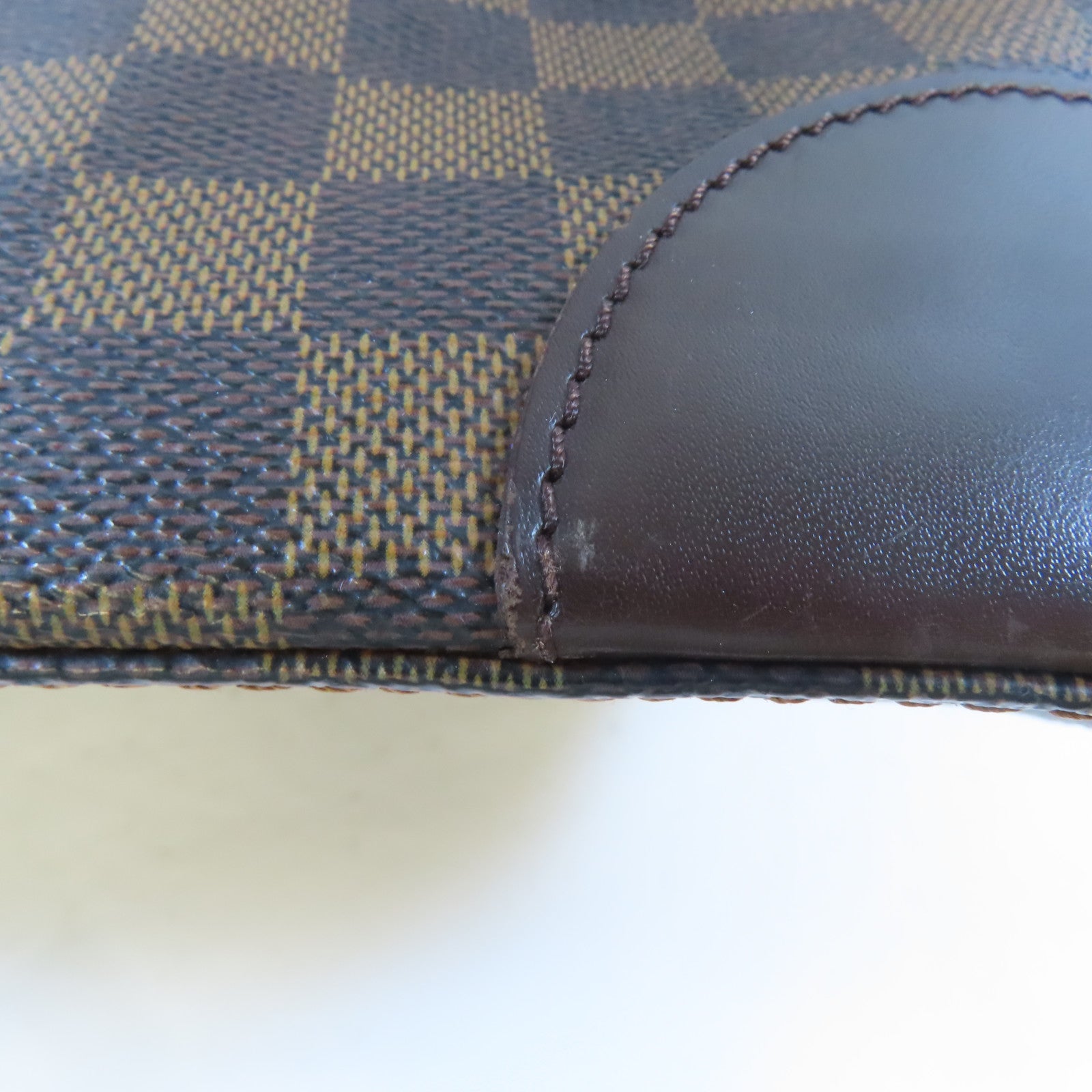 LOUIS VUITTON 【激減優惠】Damier Hampstead MM金扣手挽袋啡色