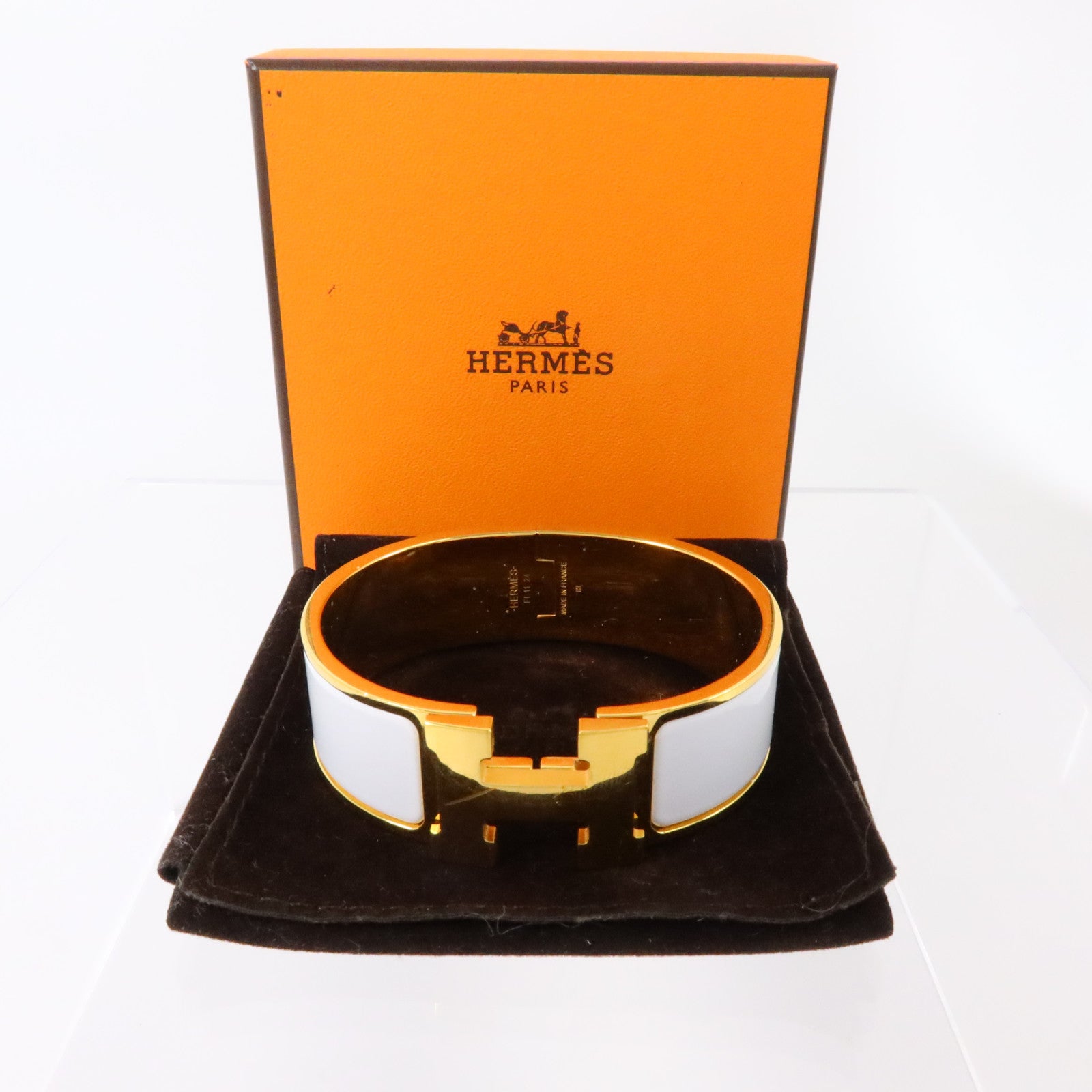 HERMES 金屬/琺瑯Clic-Clac H Bracelet金扣手鏈
