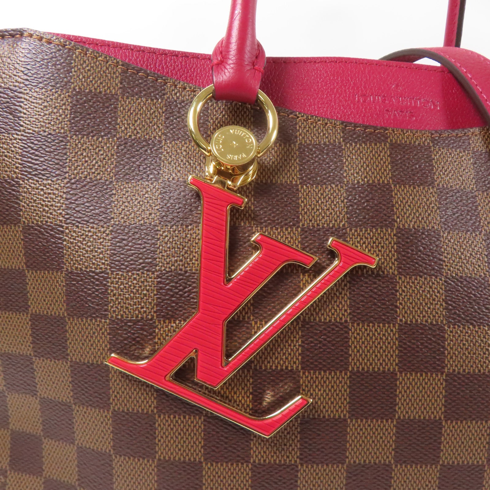 LOUIS VUITTON LV GHW Rivierside 2way Shoulder Bag M40052 Damier Brown/Red