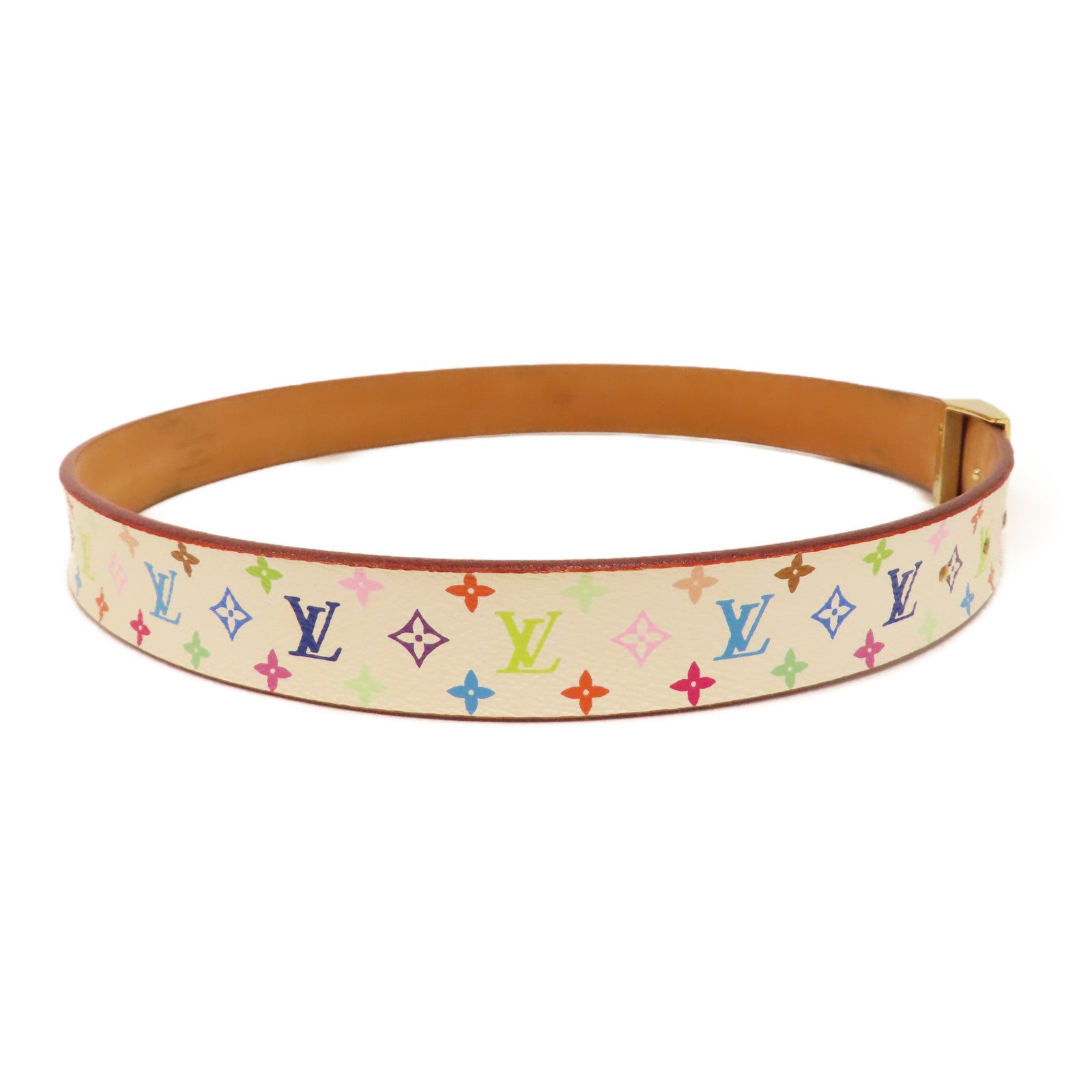 LOUIS VUITTON 【激減優惠】Monogram Multicolore Belt 80cm金扣皮帶