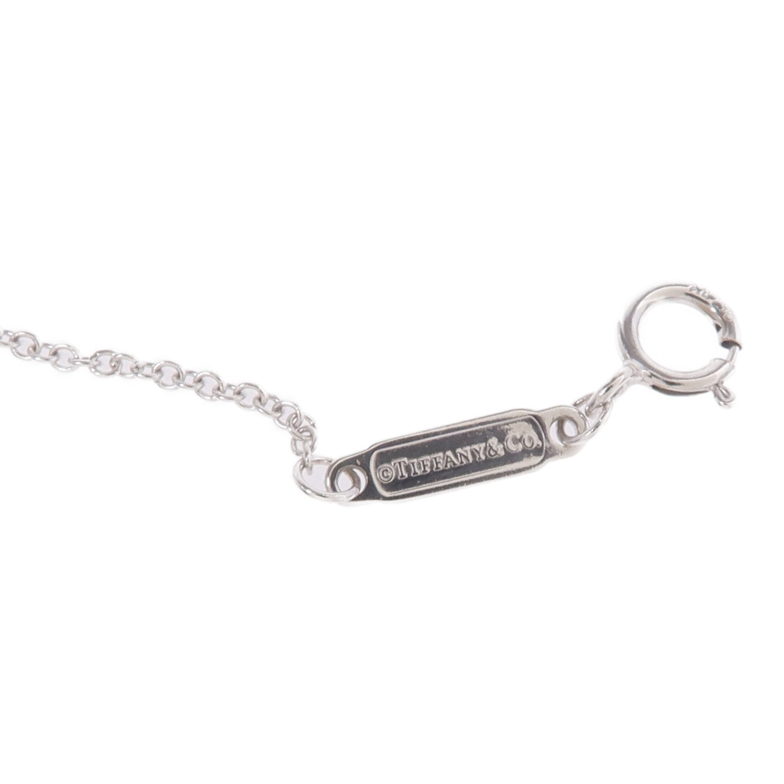 TIFFANY＆CO 18K白金T Smile Small Necklace項鍊