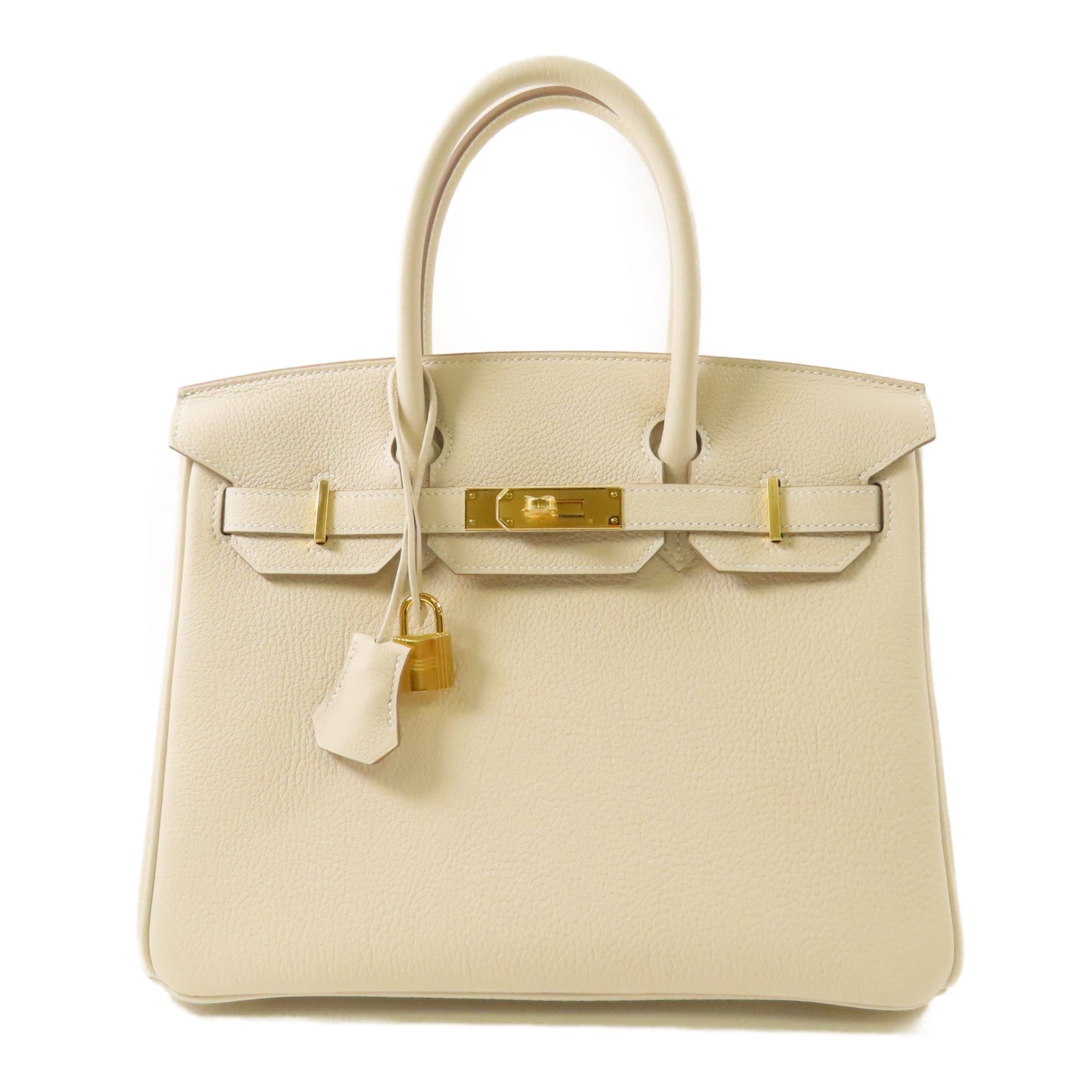 HERMES Togo皮革Birkin 30金扣手挽袋Craie
