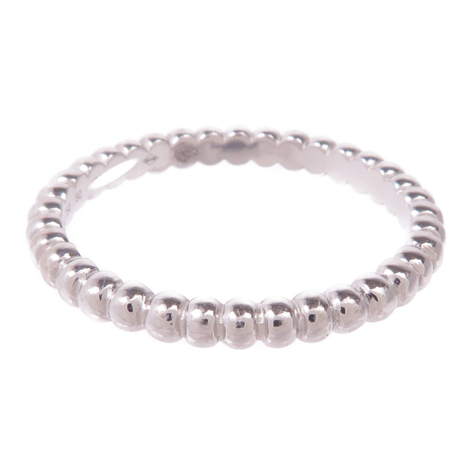 Van Cleef & Arpels 18K白金Perlee Ring戒指VCA#50/US#5.25