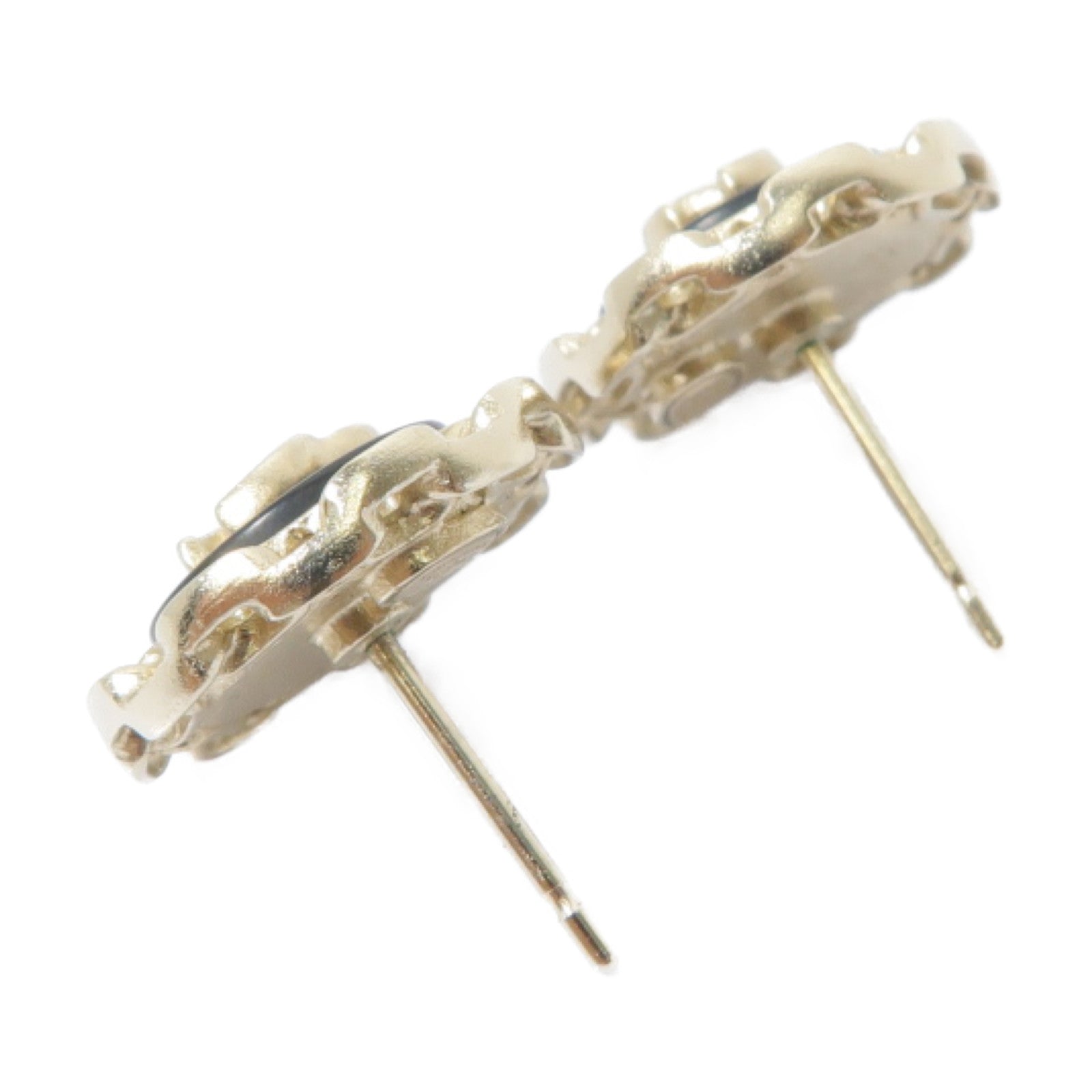 CHANEL 金屬Earrings耳環黑色/金色