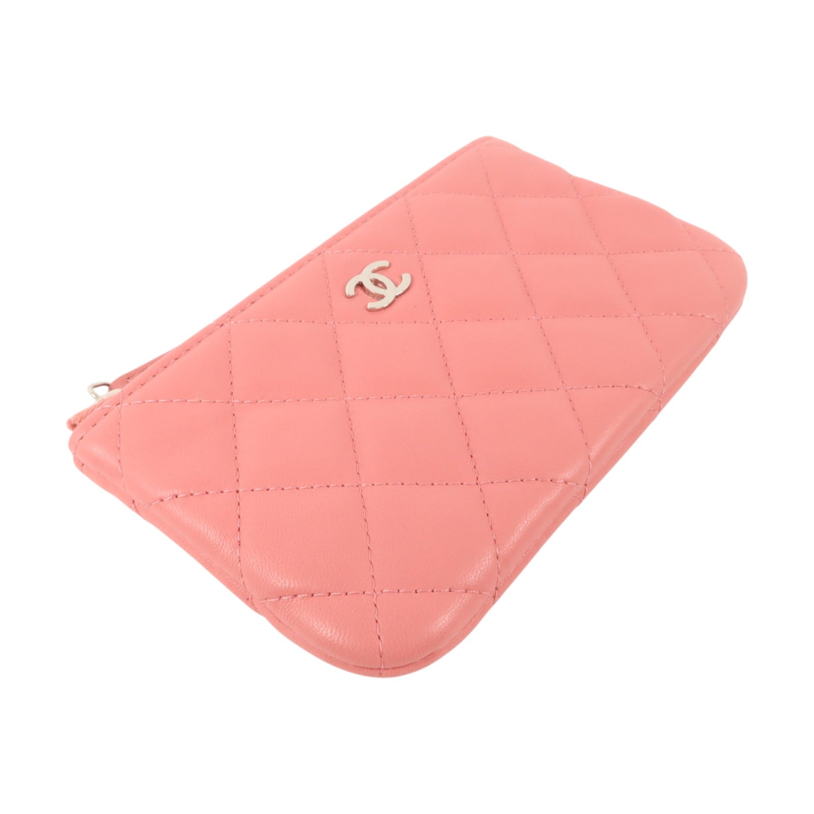 CHANEL 羊皮皮革Classic Zipped Coin Purse銀扣零錢包