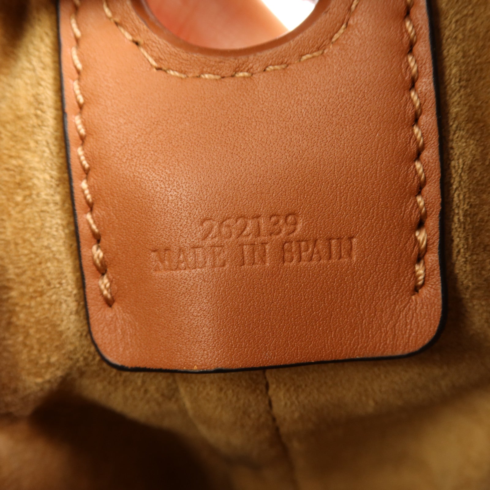 LOEWE 帆布/牛皮皮革Mini Balloon金扣手挽肩背兩用袋