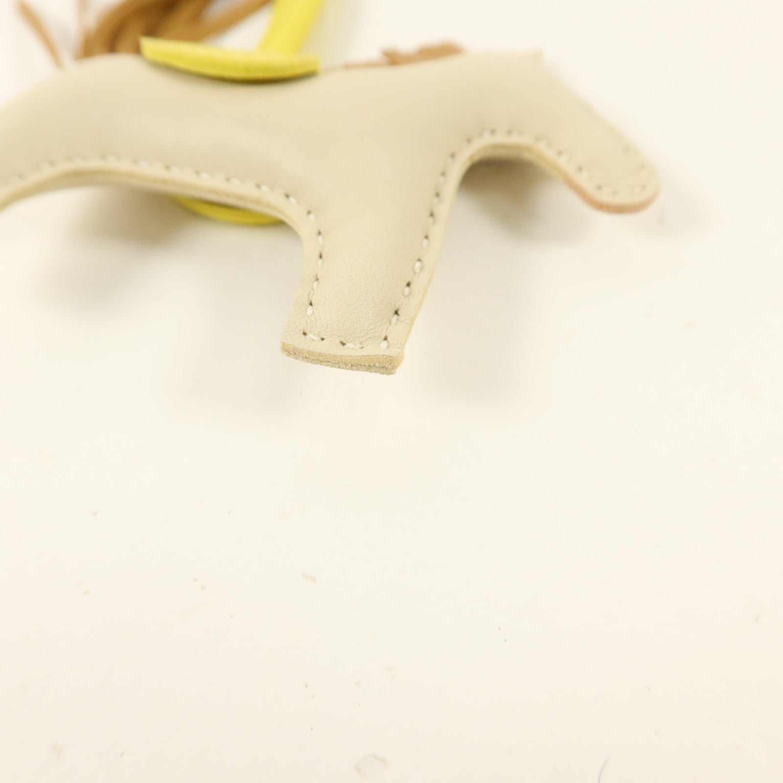 HERMES Milo皮革Rodeo PM掛飾Nata/Lime