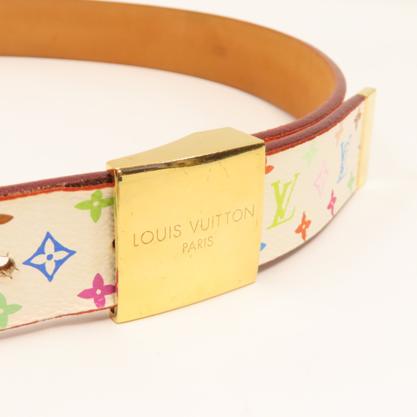LOUIS VUITTON 【激減優惠】Monogram Multicolore Belt 80cm金扣皮帶
