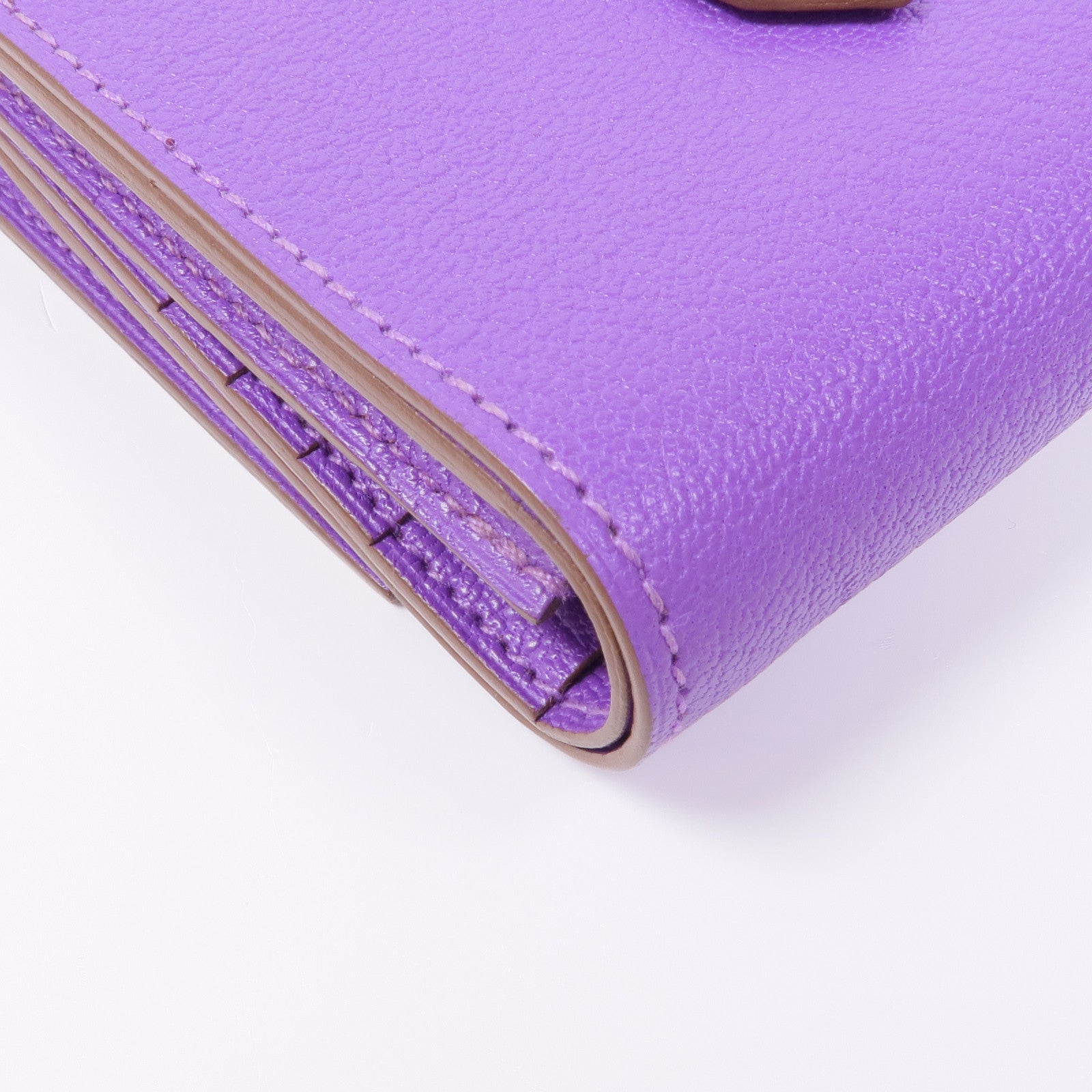 HERMES Chevre皮革Bearn Recto Verso銀扣錢包
