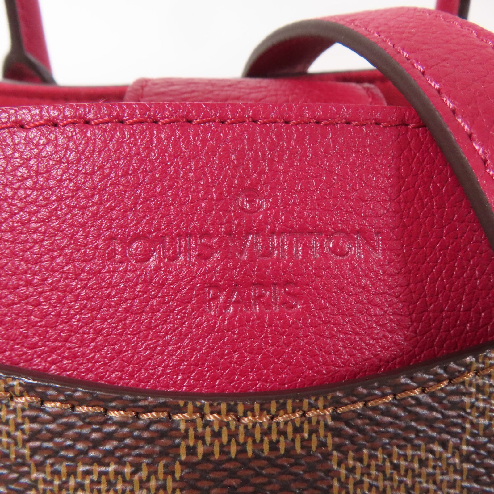 LOUIS VUITTON Damier Rivierside金扣手挽肩背兩用袋
