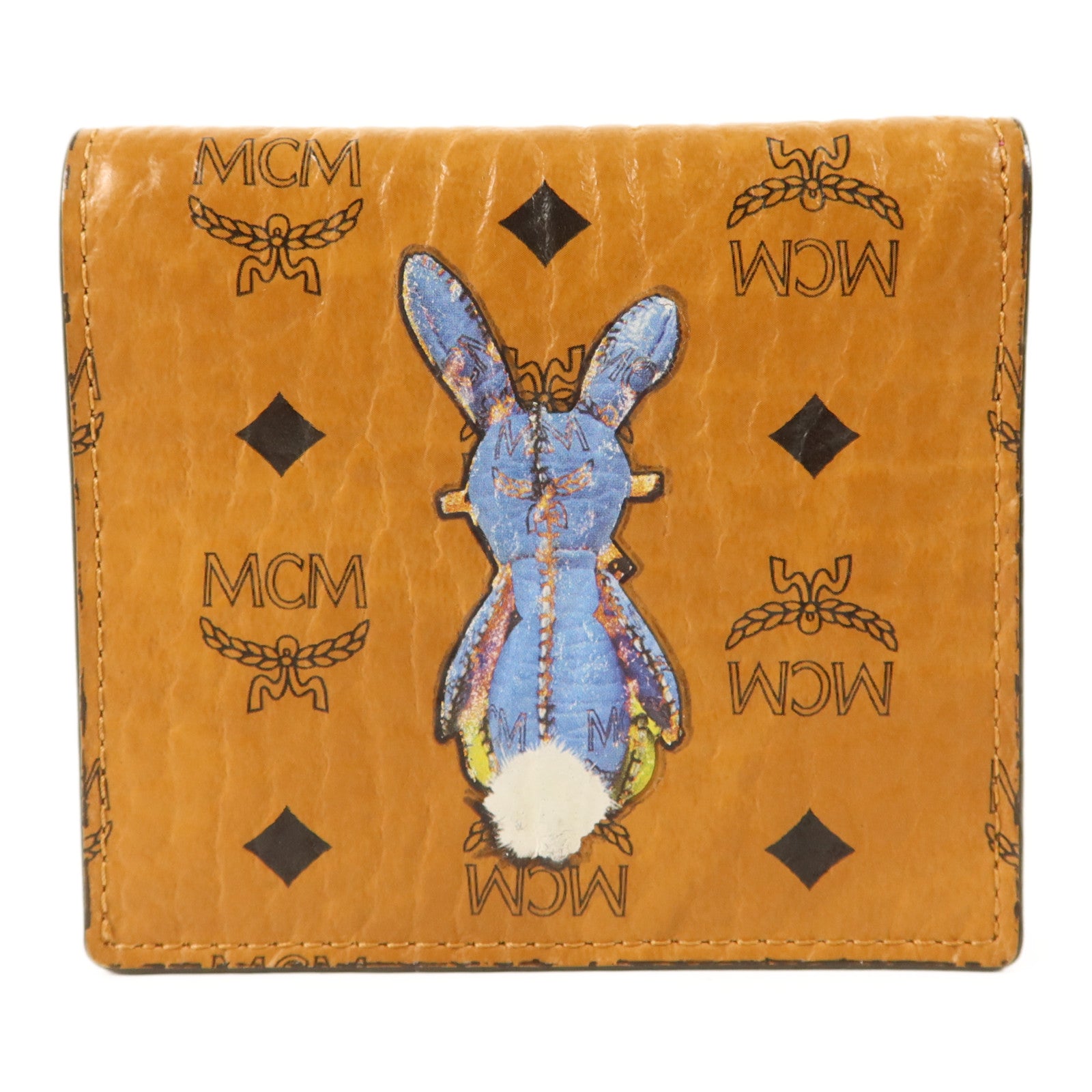 MCM 牛皮皮革Bifold Wallet金扣錢包