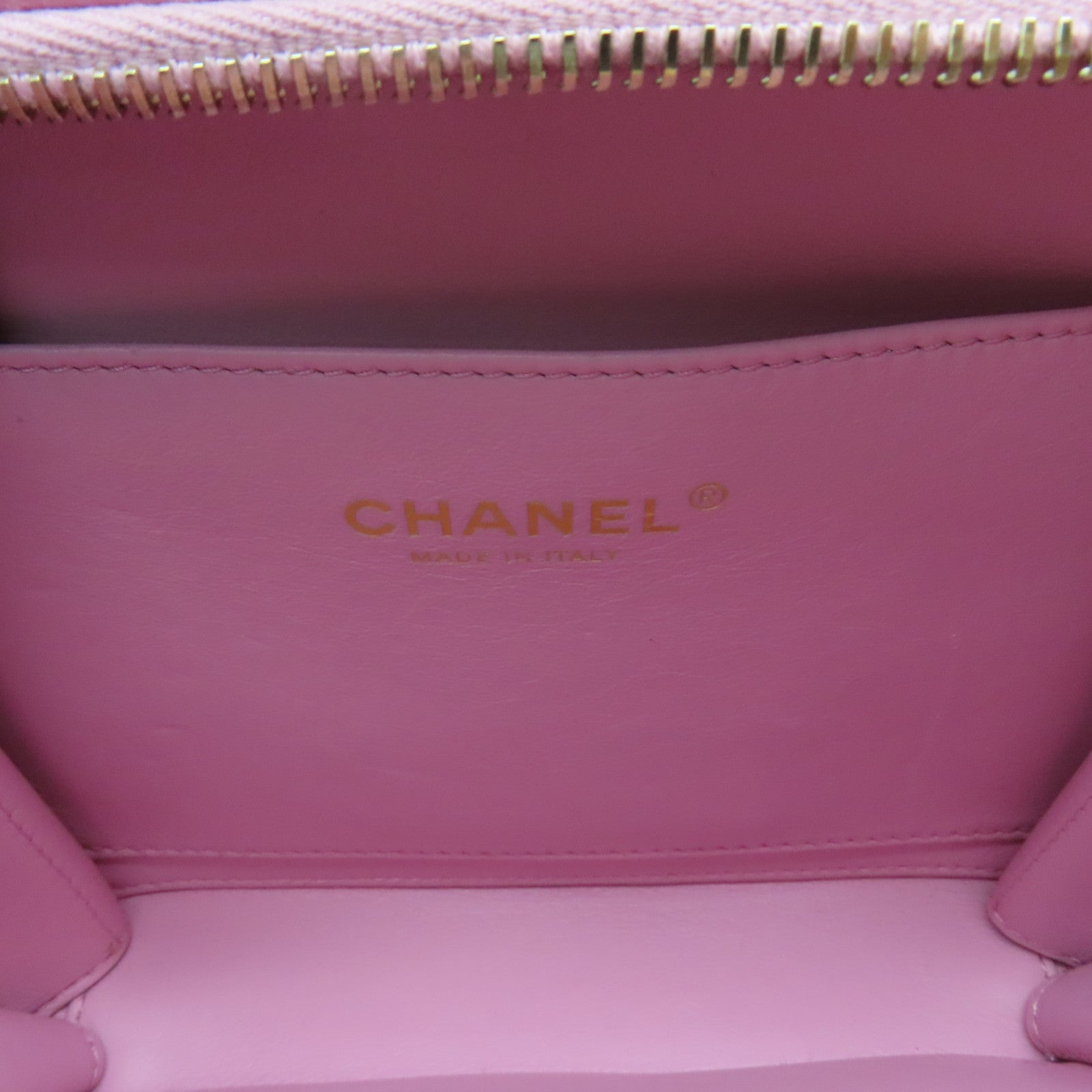 CHANEL 【激減優惠】菱格Caviar皮革２Way Shoulder金扣手挽肩背兩用袋粉紅色