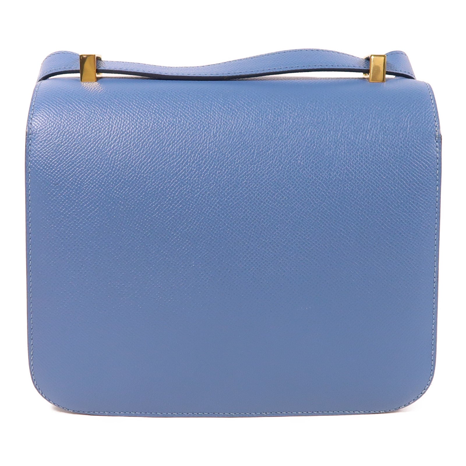 HERMES Epsom皮革Constance 24金扣肩背袋Bleu Brighton