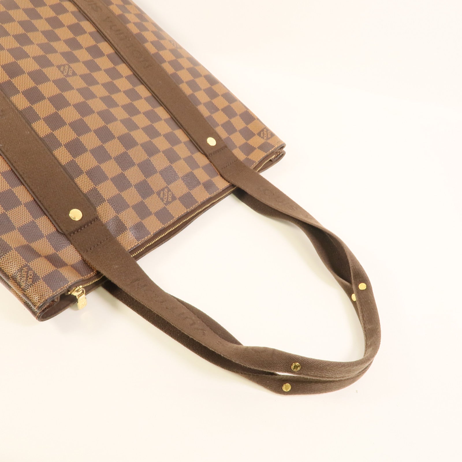 LOUIS VUITTON Damier Beaubourg金扣肩背袋棕色