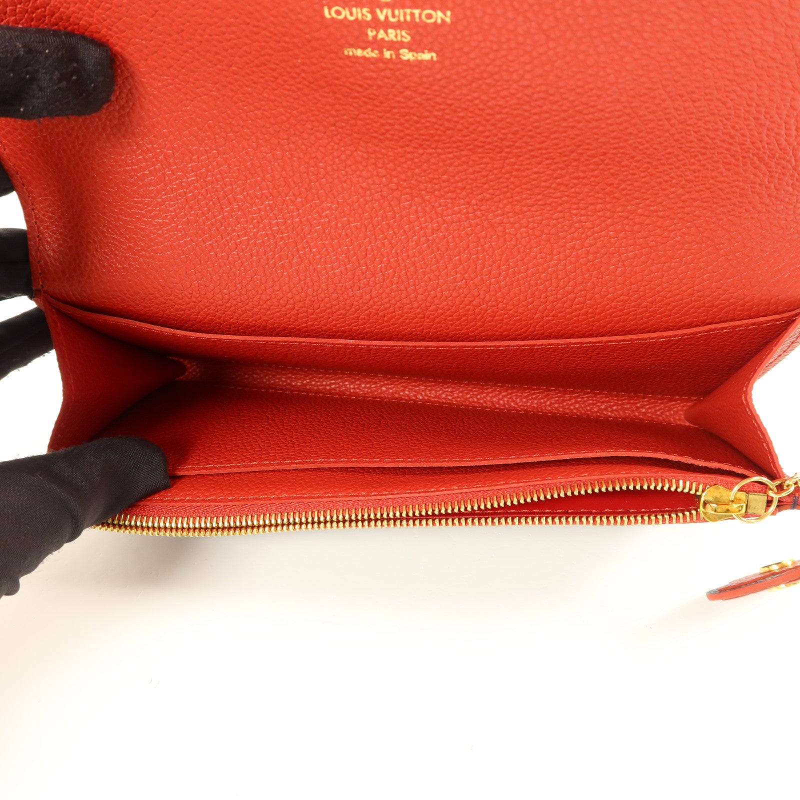 LOUIS VUITTON Monogram Empreinte Blooming Flower Wallet金扣長錢包