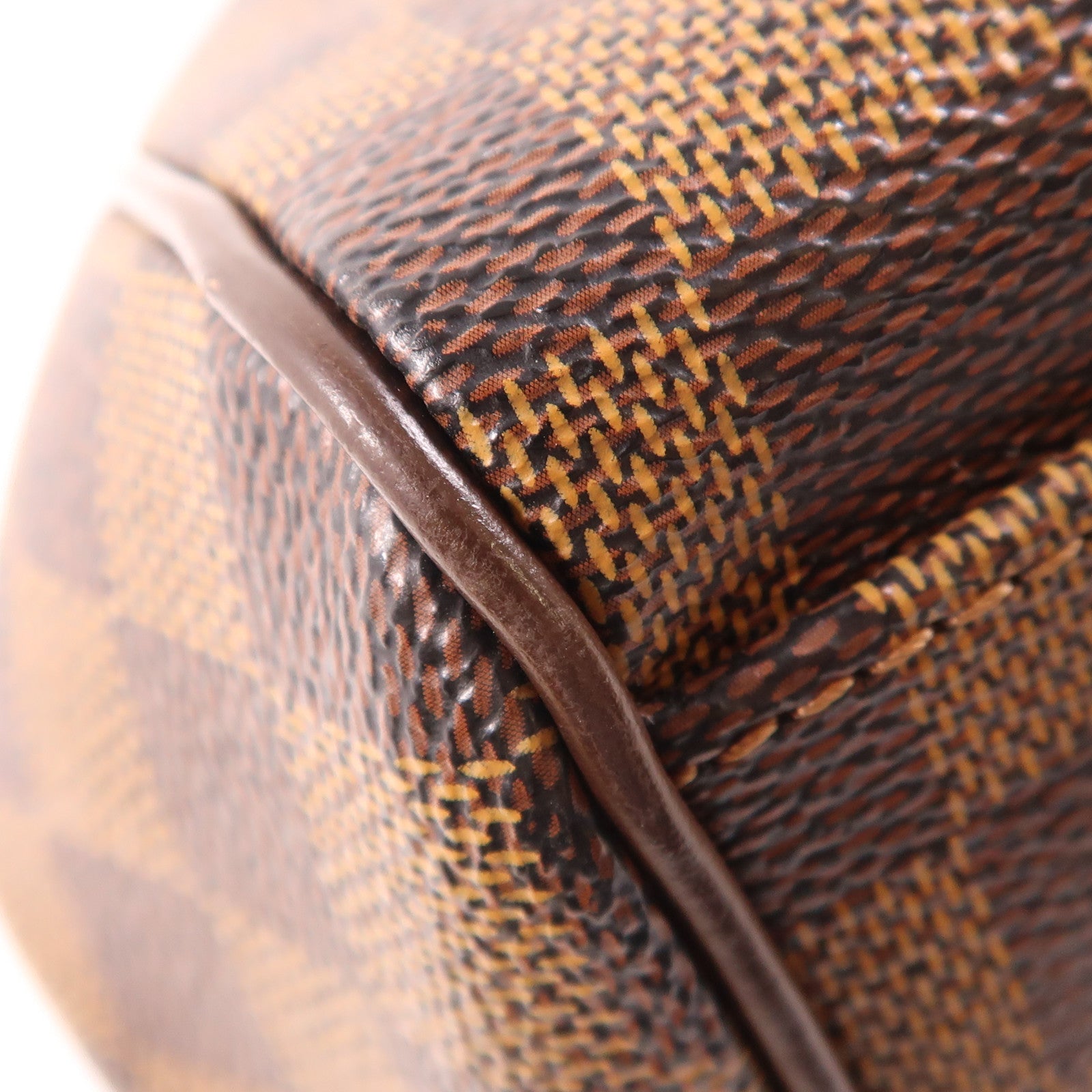 LOUIS VUITTON Damier Trevi PM金扣手挽肩背兩用袋棕色