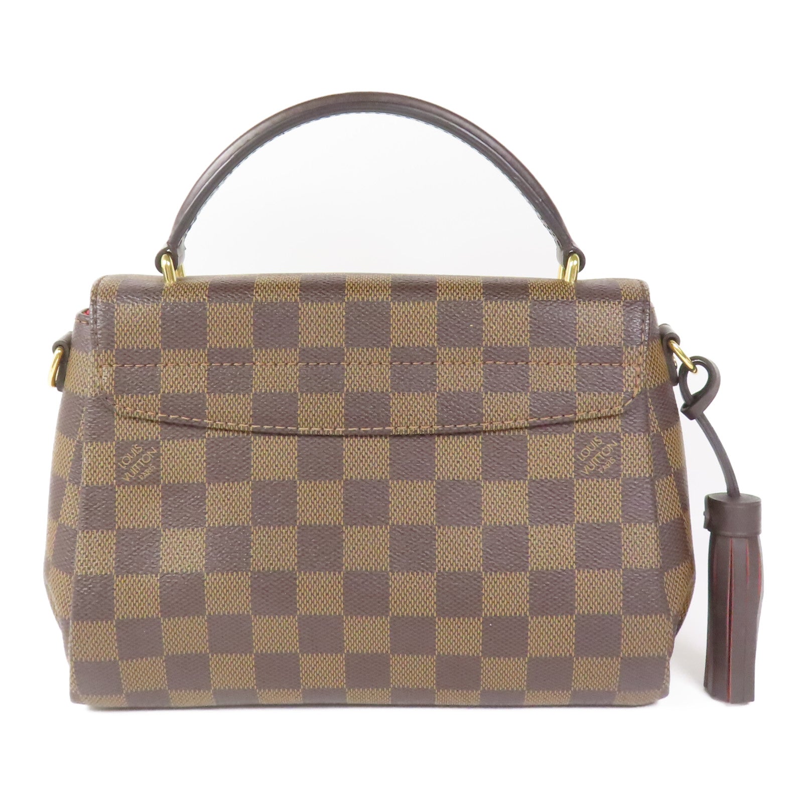 LOUIS VUITTON Damier Croisette金扣手挽肩背兩用袋