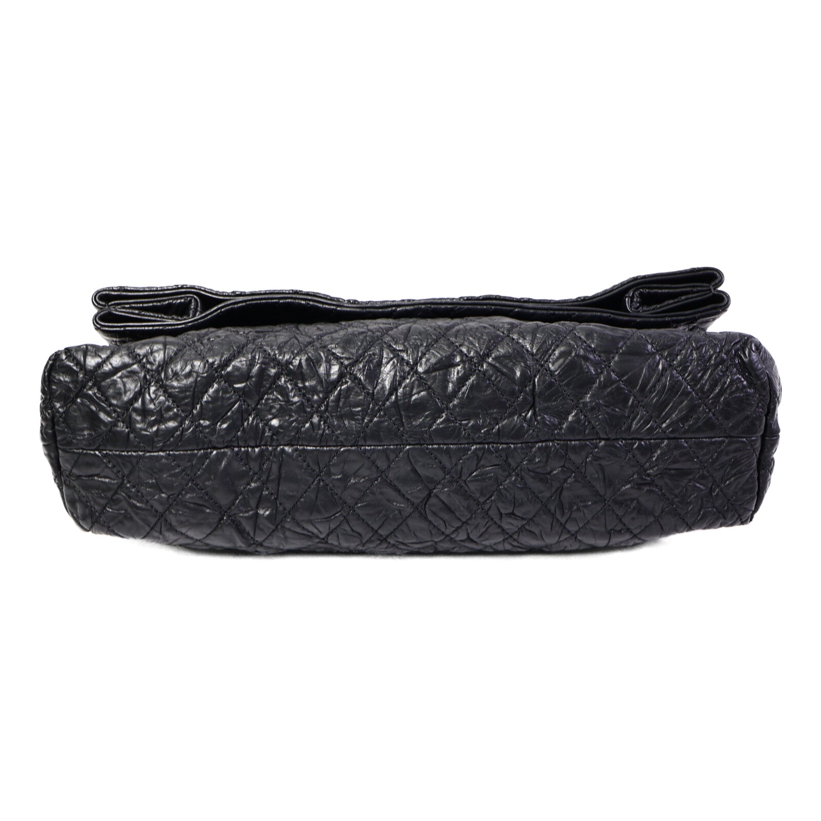 CHANEL 牛皮皮革Quilted Crinkled Calfskin Fold-Over Bag鏈帶肩背袋