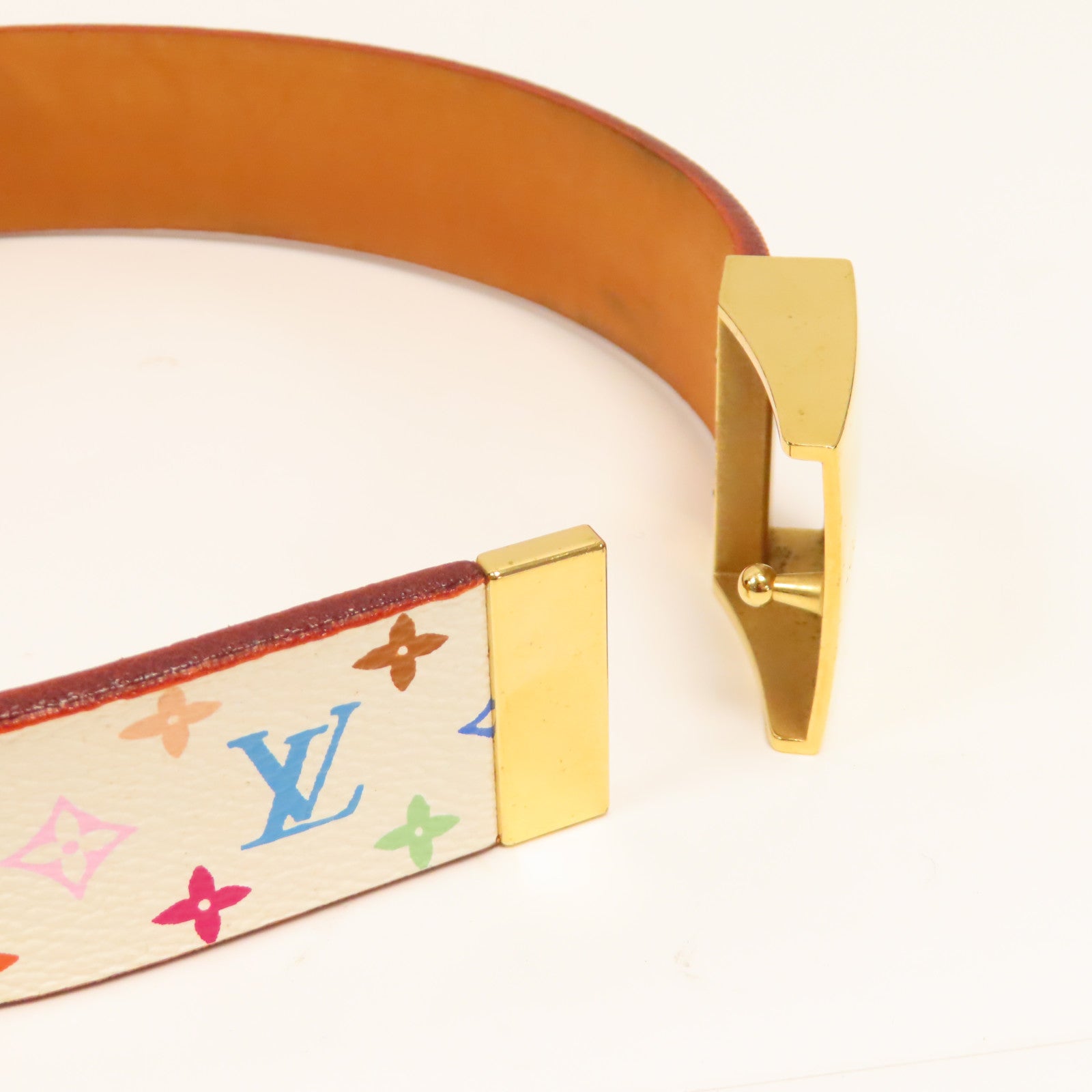 LOUIS VUITTON 【激減優惠】Monogram Multicolore Belt 80cm金扣皮帶