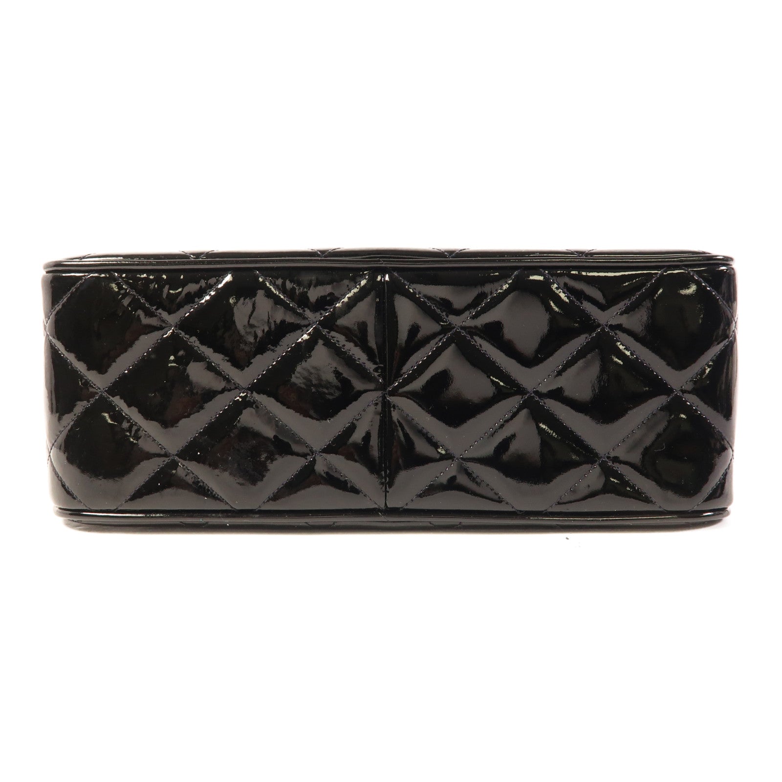 CHANEL 漆皮皮革Chain Shoulder金扣鏈帶肩背袋