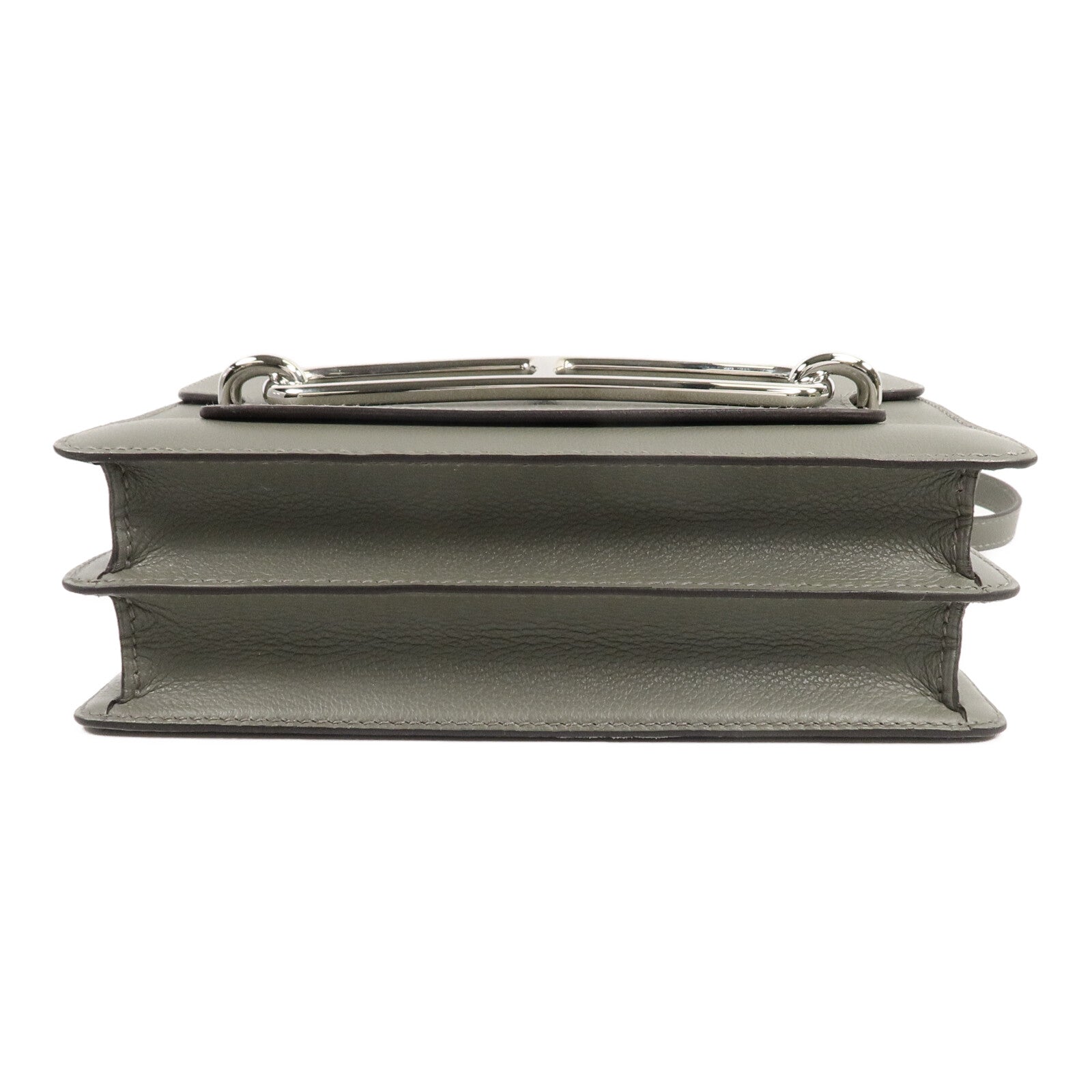 HERMES Evercolor皮革Roulis 23肩背袋Gris Meyer