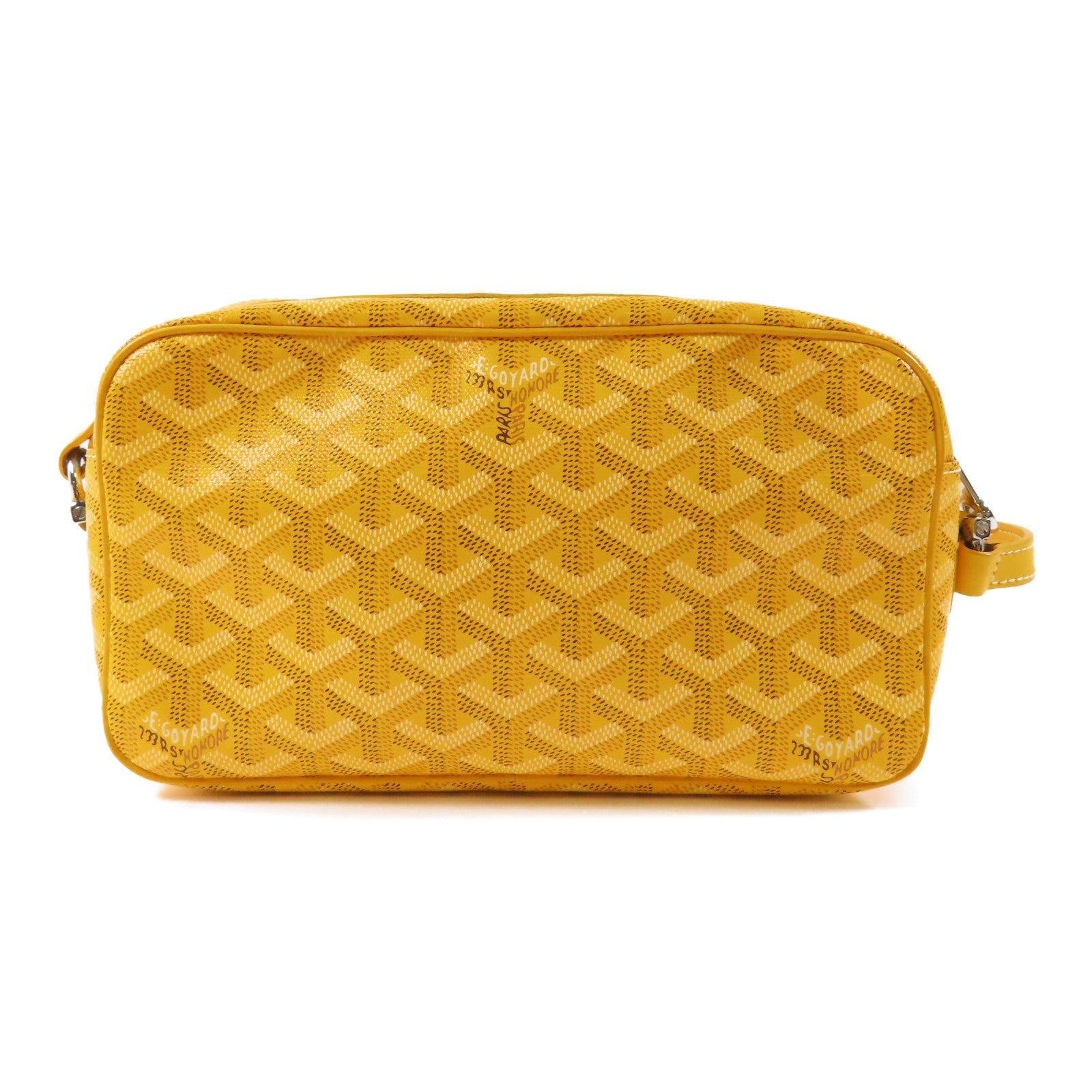 GOYARD【激減優惠】 塗層帆布Cap Vert PM銀扣肩背袋黃色