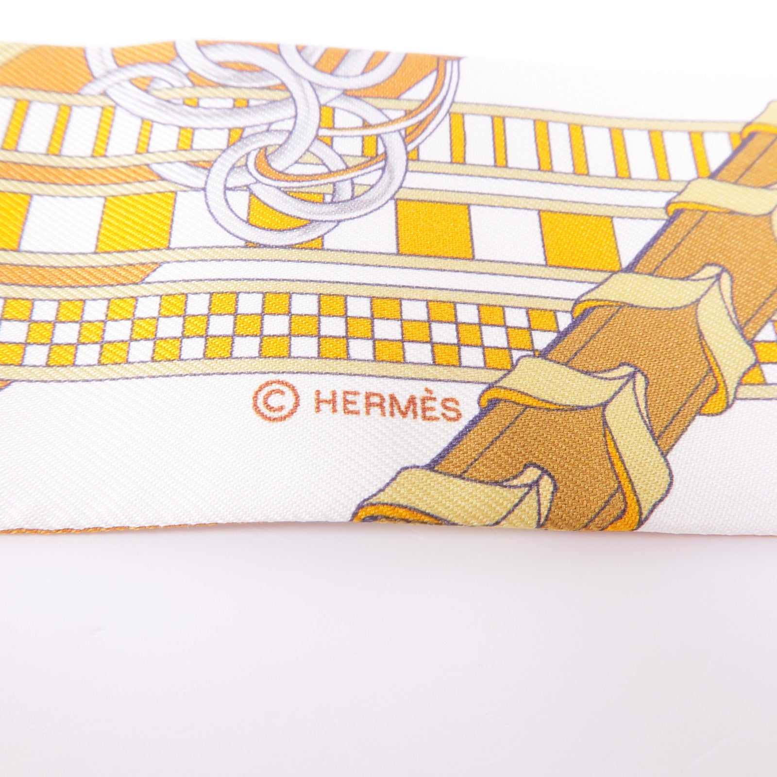 HERMES 絲質Twilly絲巾