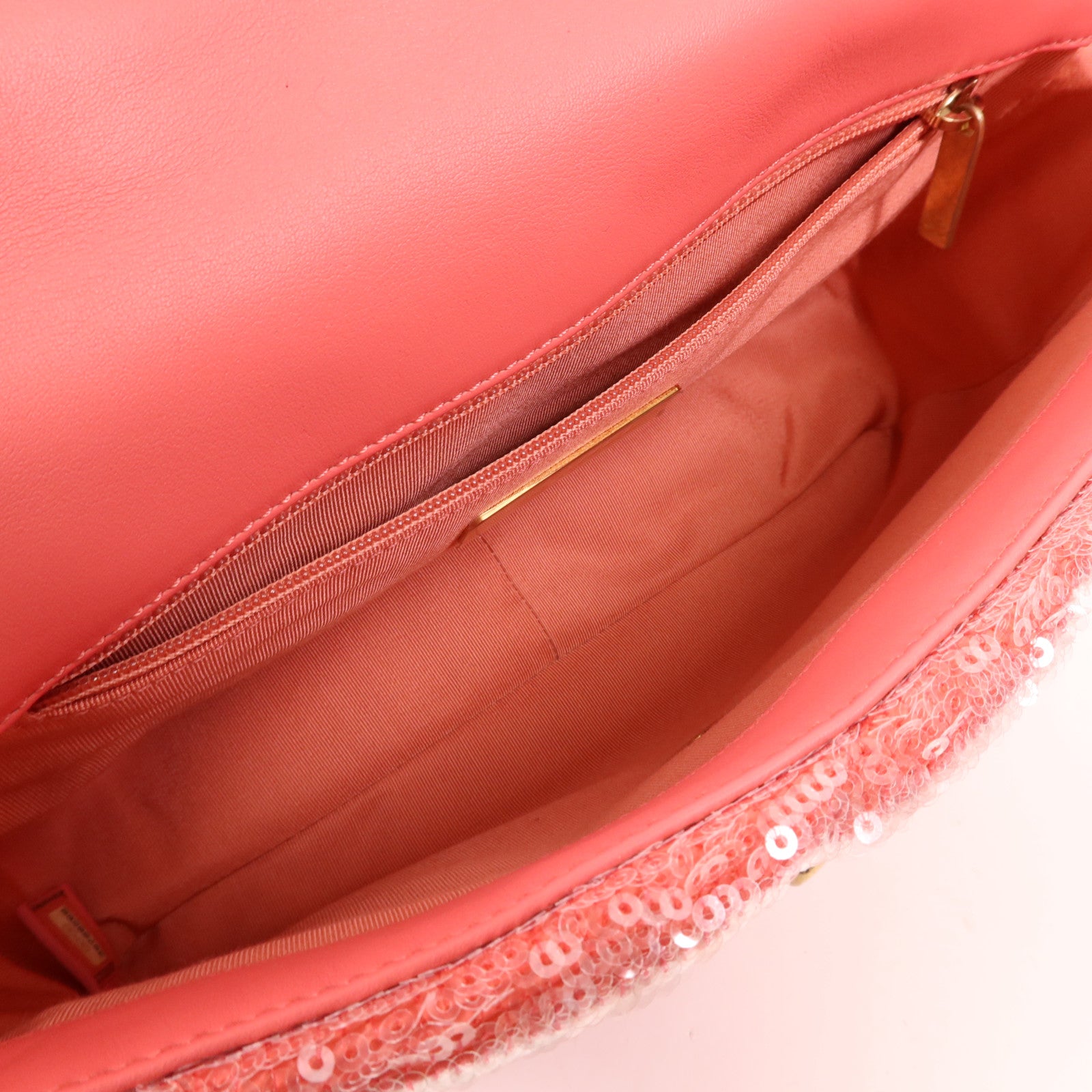 CHANEL 亮片Chanel 19 Sequin Flap Bag金扣手挽肩背兩用袋