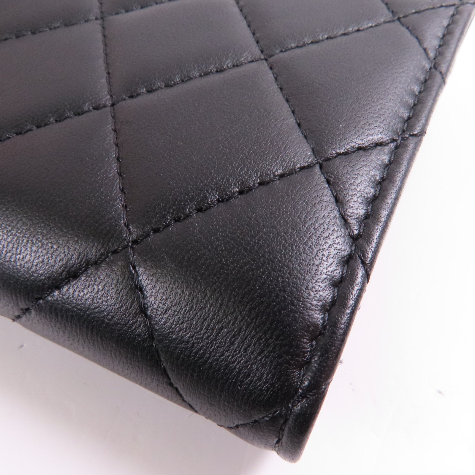 CHANEL 羊皮皮革Wallet銀扣錢包