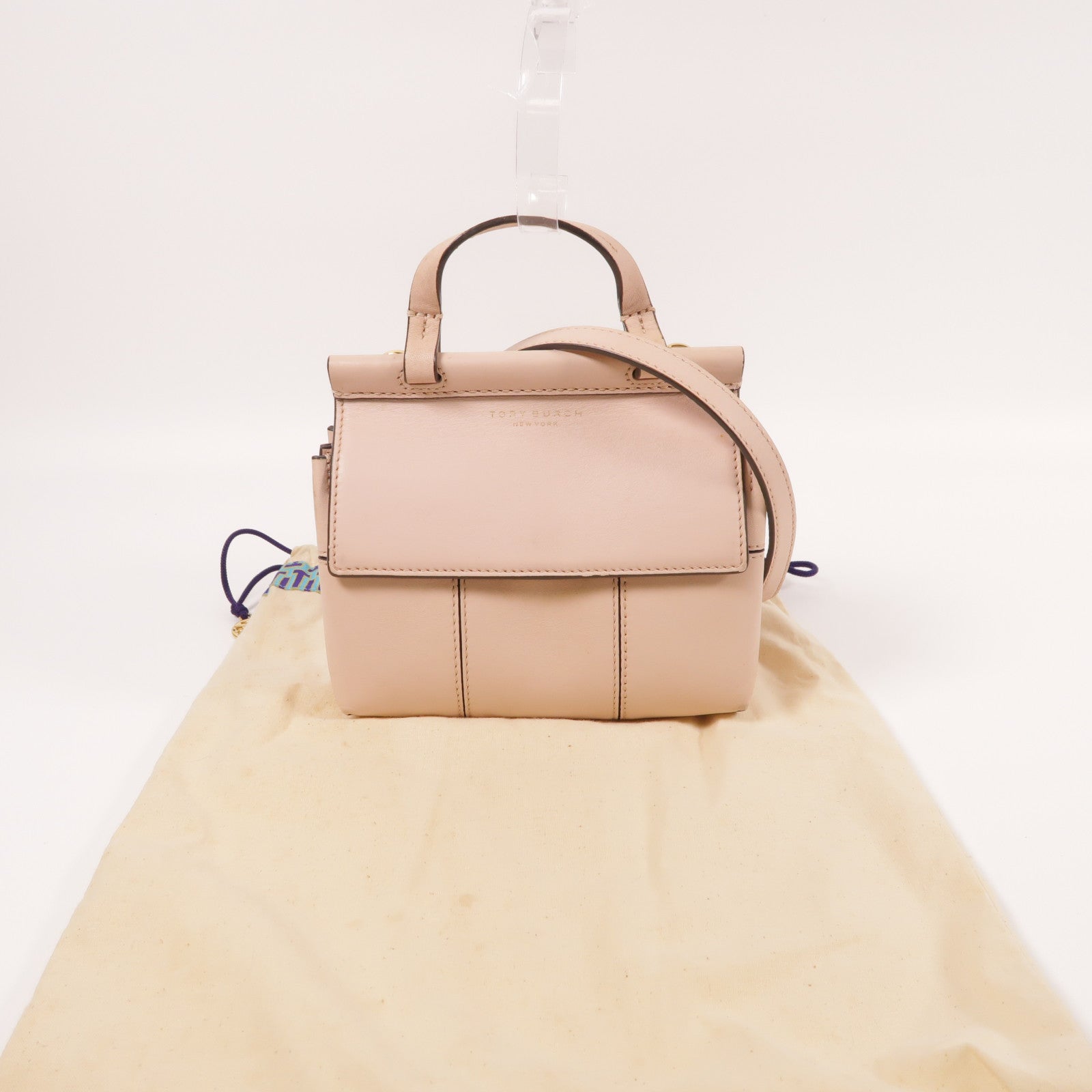 牛皮皮革2 Way Shoulder金扣手挽肩背兩用袋