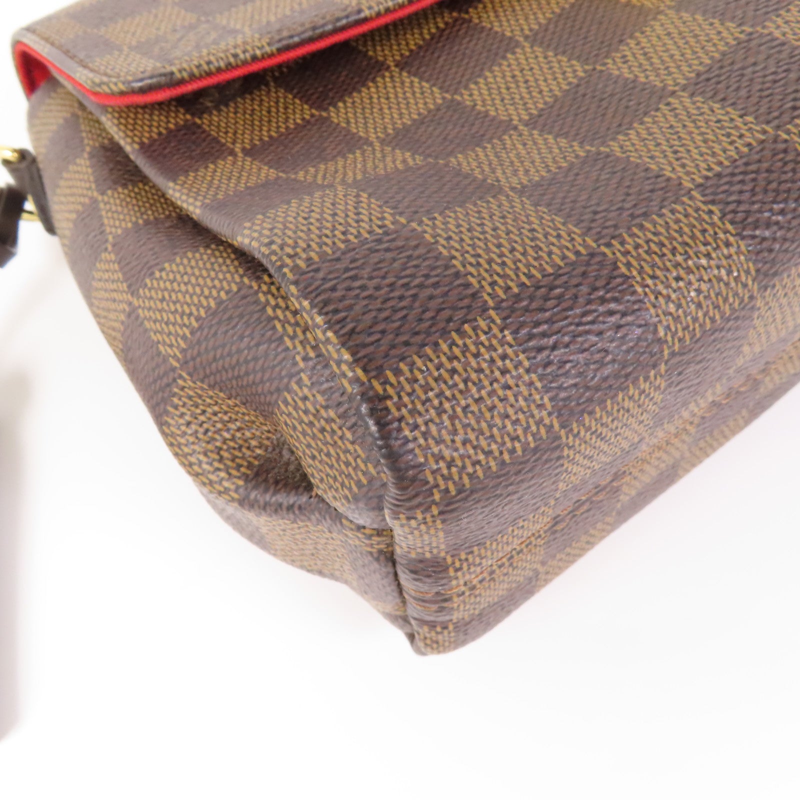LOUIS VUITTON Damier Croisette金扣手挽肩背兩用袋