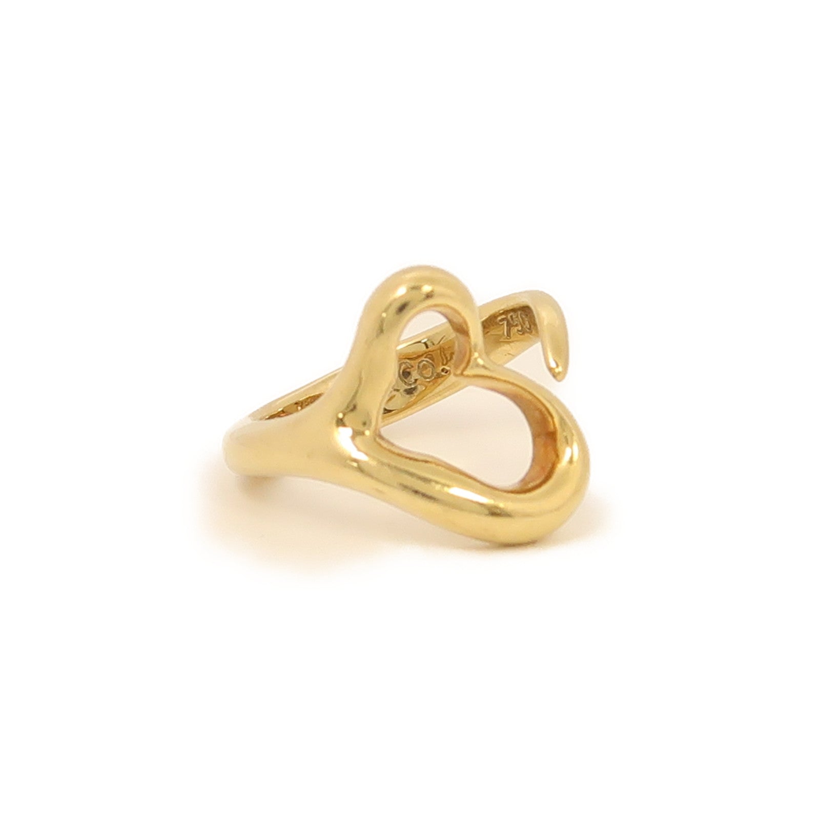 TIFFANY＆CO 18K黃金Heart Ring戒指US#5.5