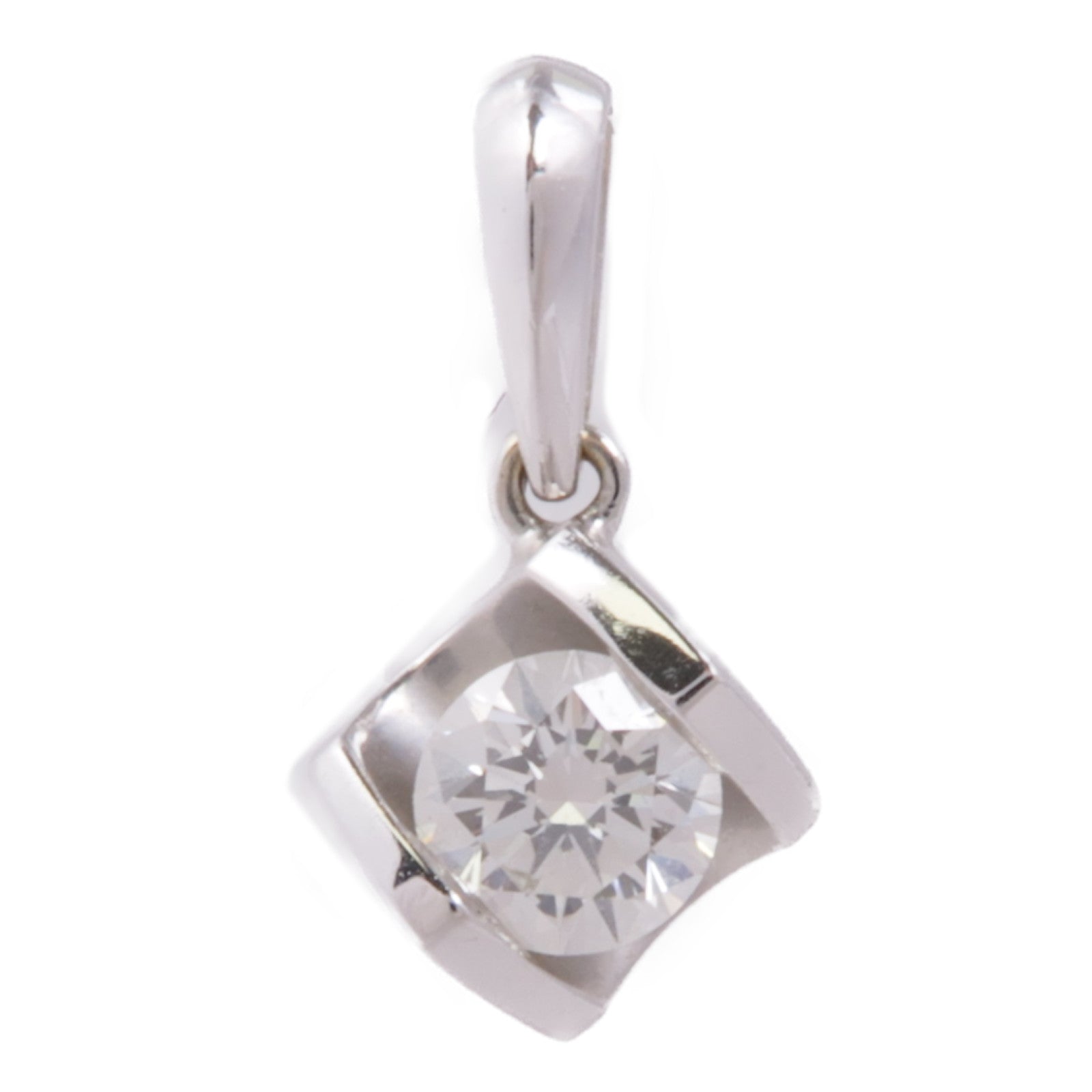 JEWELRY 18K白金Diamond Pendant Top鑽石吊墜