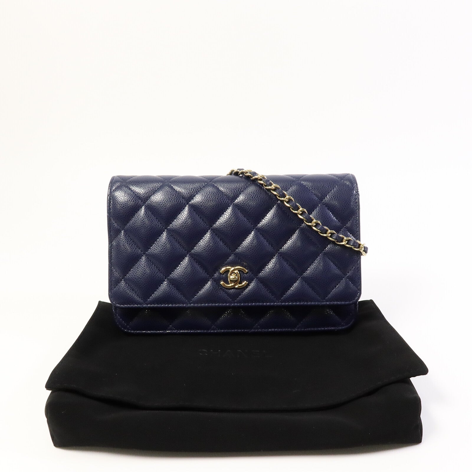 CHANEL 牛皮皮革WOC Wallet On Chain鏈帶肩背袋