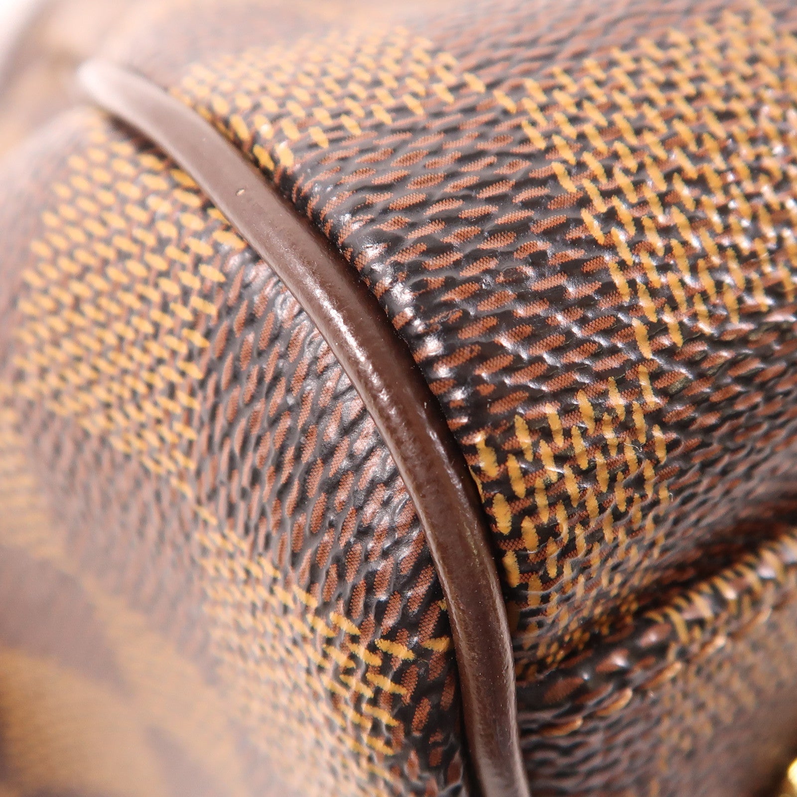 LOUIS VUITTON Damier Trevi PM金扣手挽肩背兩用袋棕色